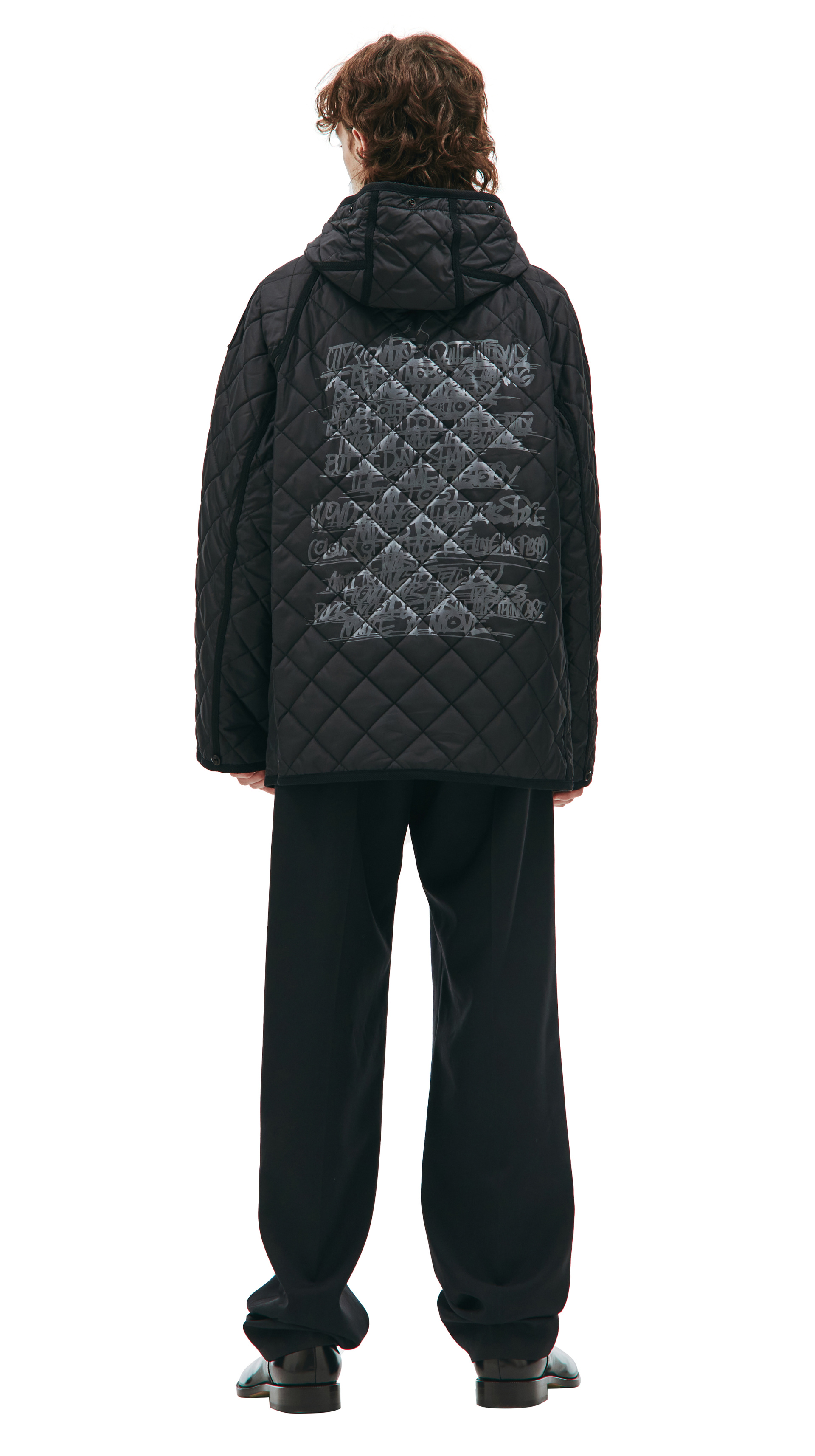 Junya Watanabe Стеганая куртка с графичным принтом