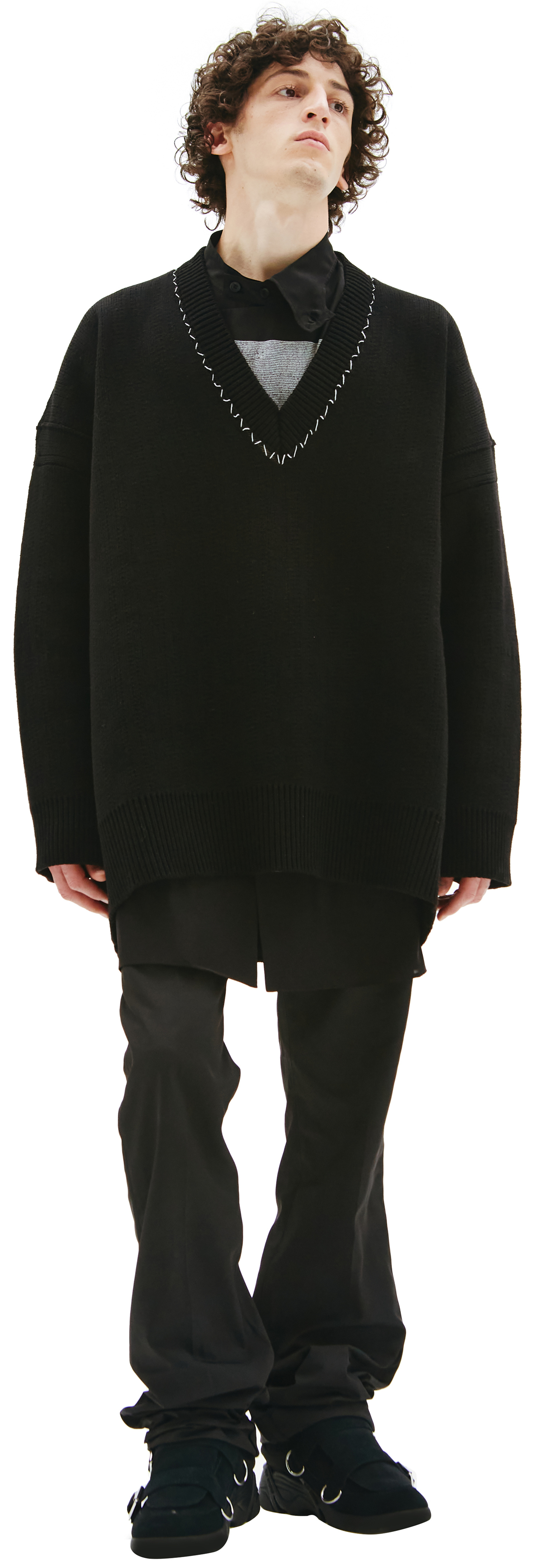 Raf Simons Оверсайз свитер из шерсти
