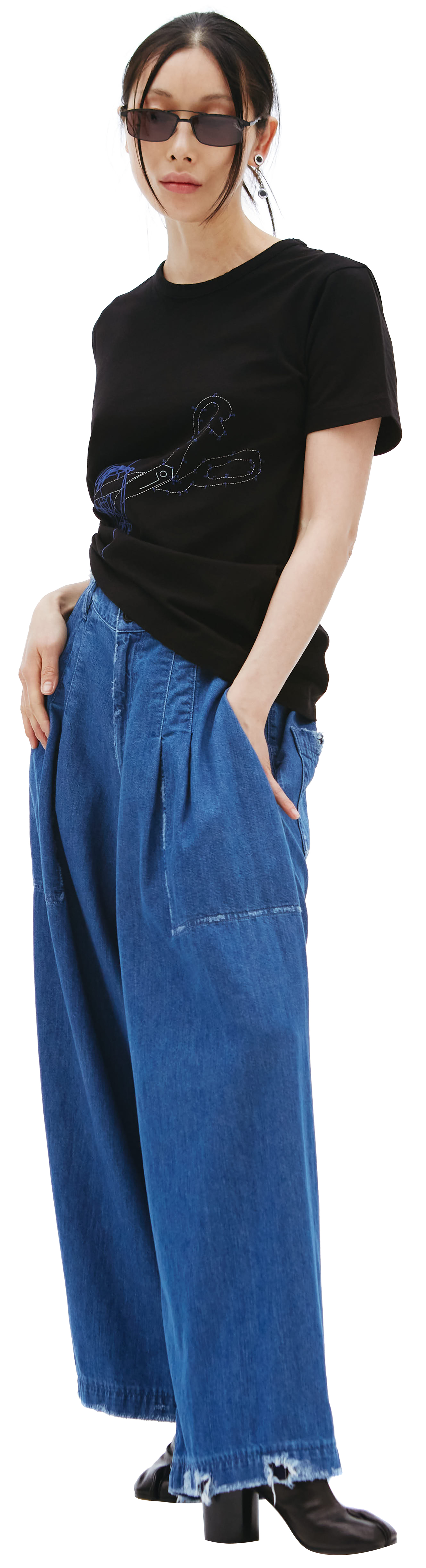 Y\'s Футболка из хлопка с принтом