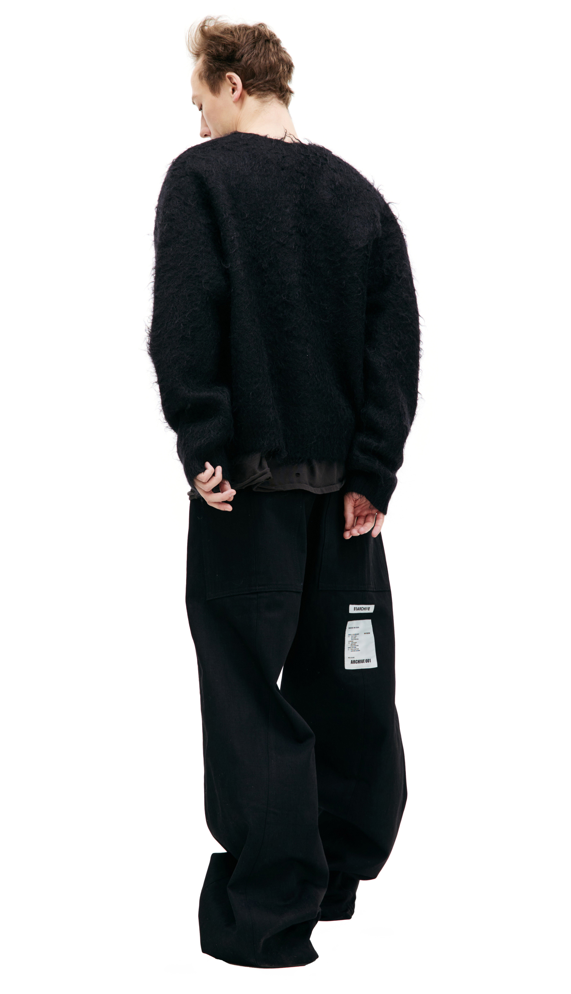 Saint Michael Черный кардиган с перламутровыми пуговицами