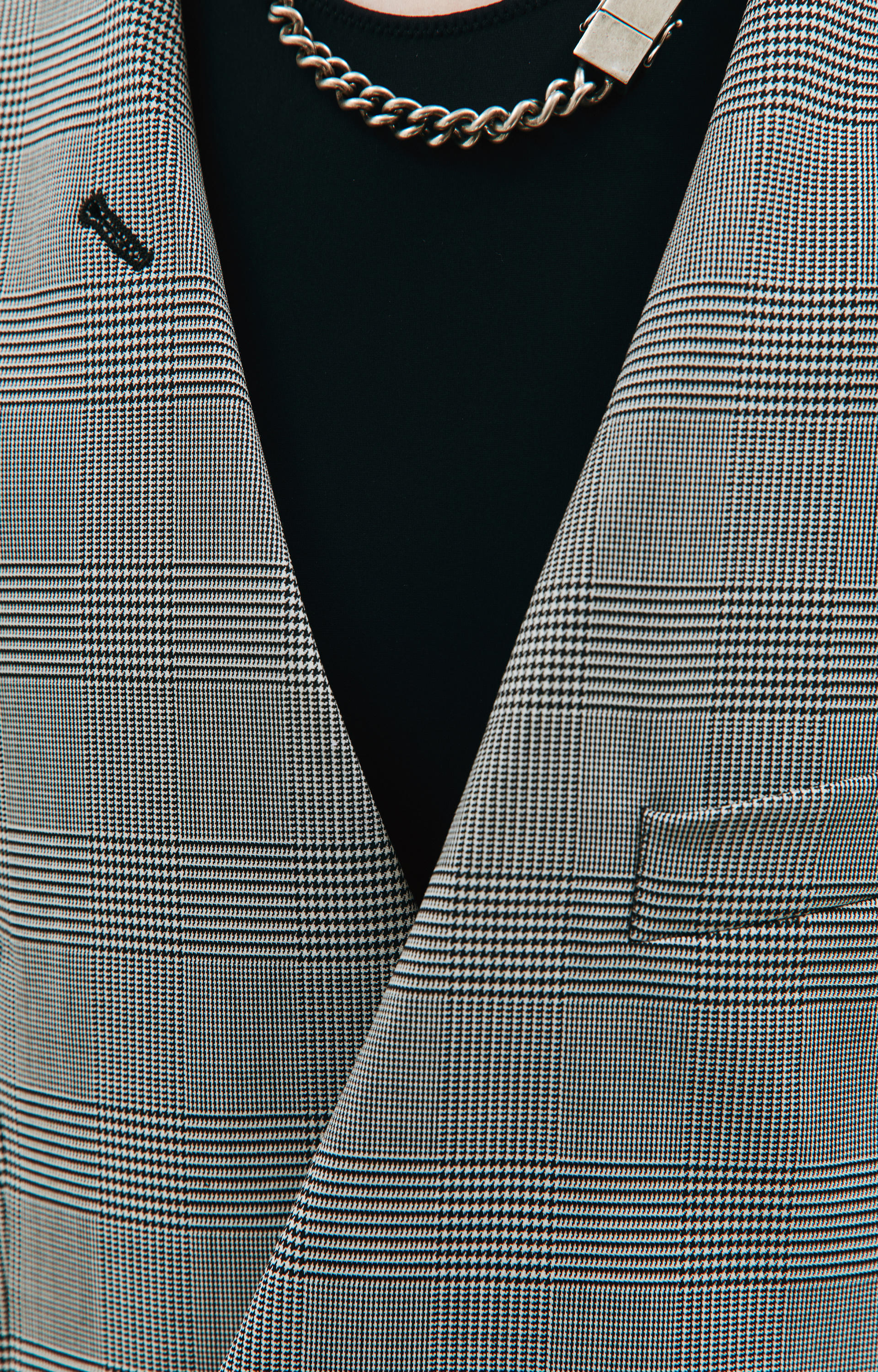 VETEMENTS Серый пиджак в клетку