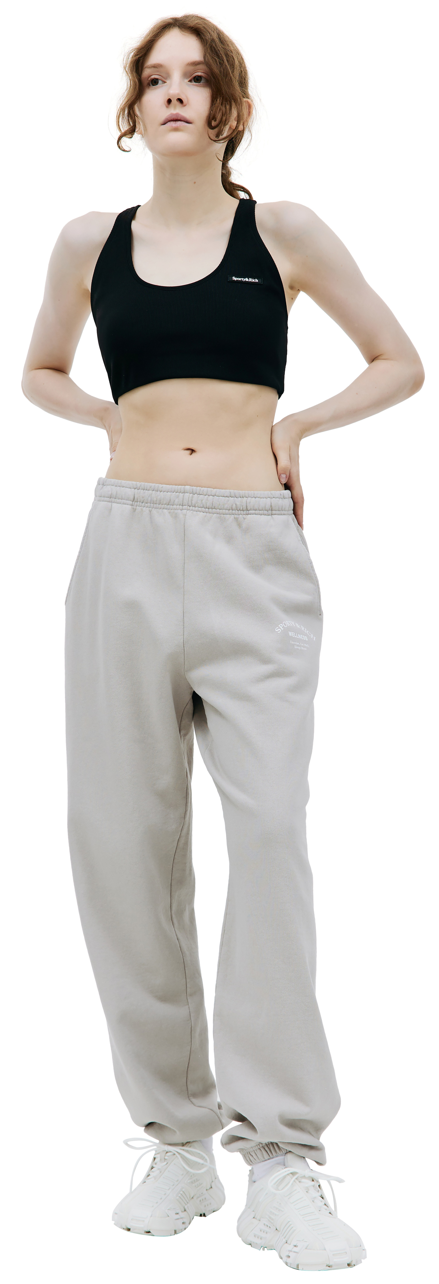 SPORTY & RICH Спортивные брюки с принтом \'Wellness\'