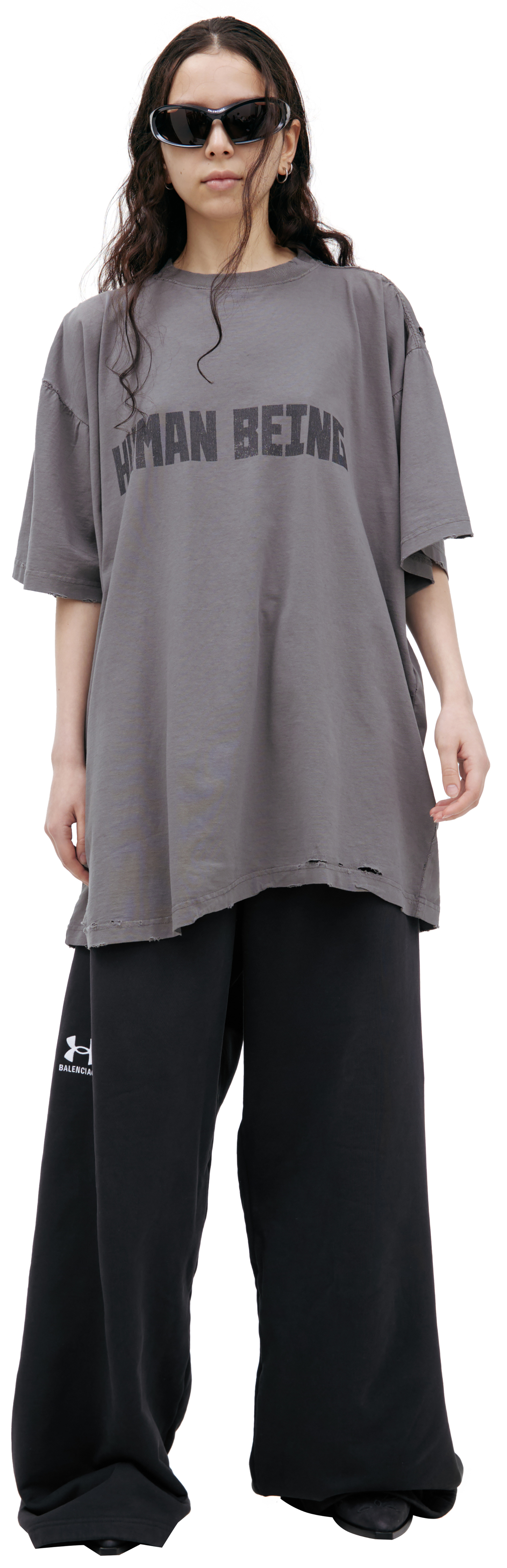 Balenciaga Футболка с принтом \'human being\'