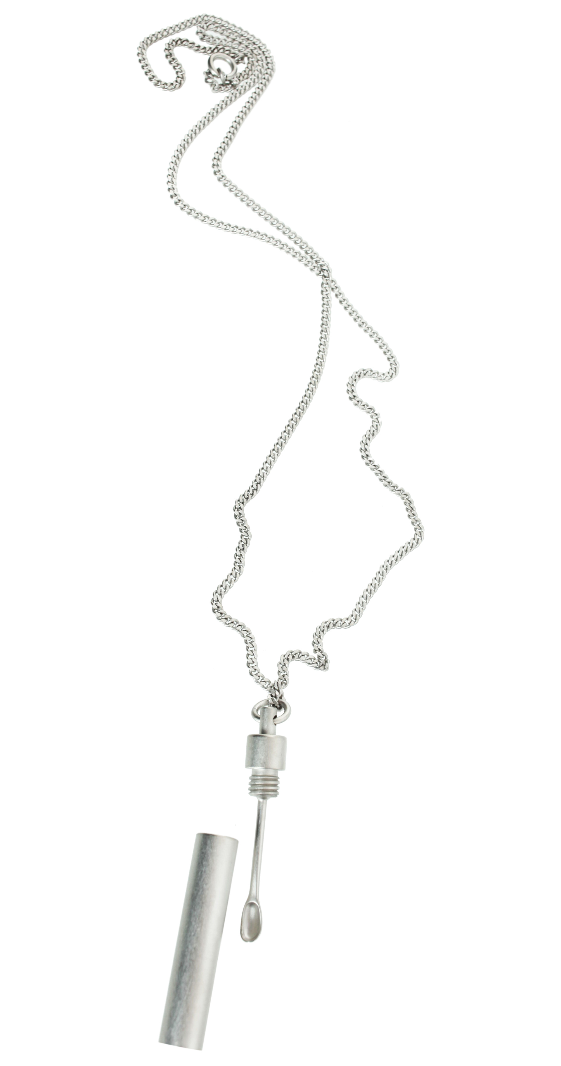 VETEMENTS Серебристое колье с колбой