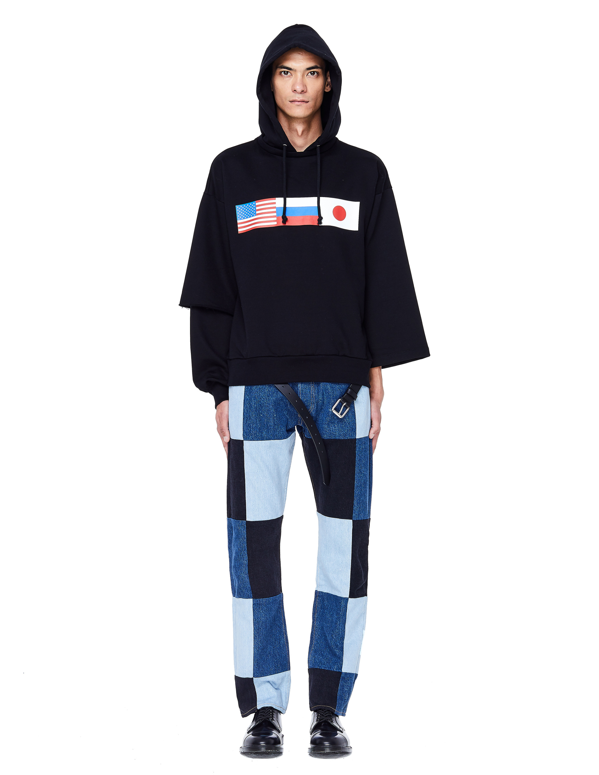 Gosha Rubchinskiy Хлопковое худи с флагами