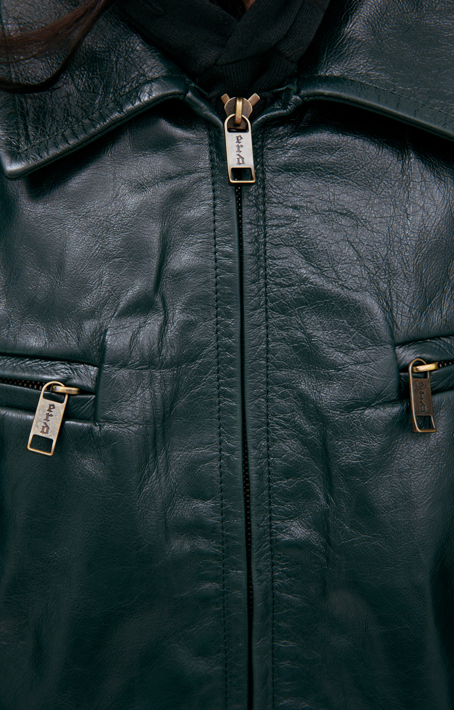 Enfants Riches Déprimés Кожаная куртка на молнии