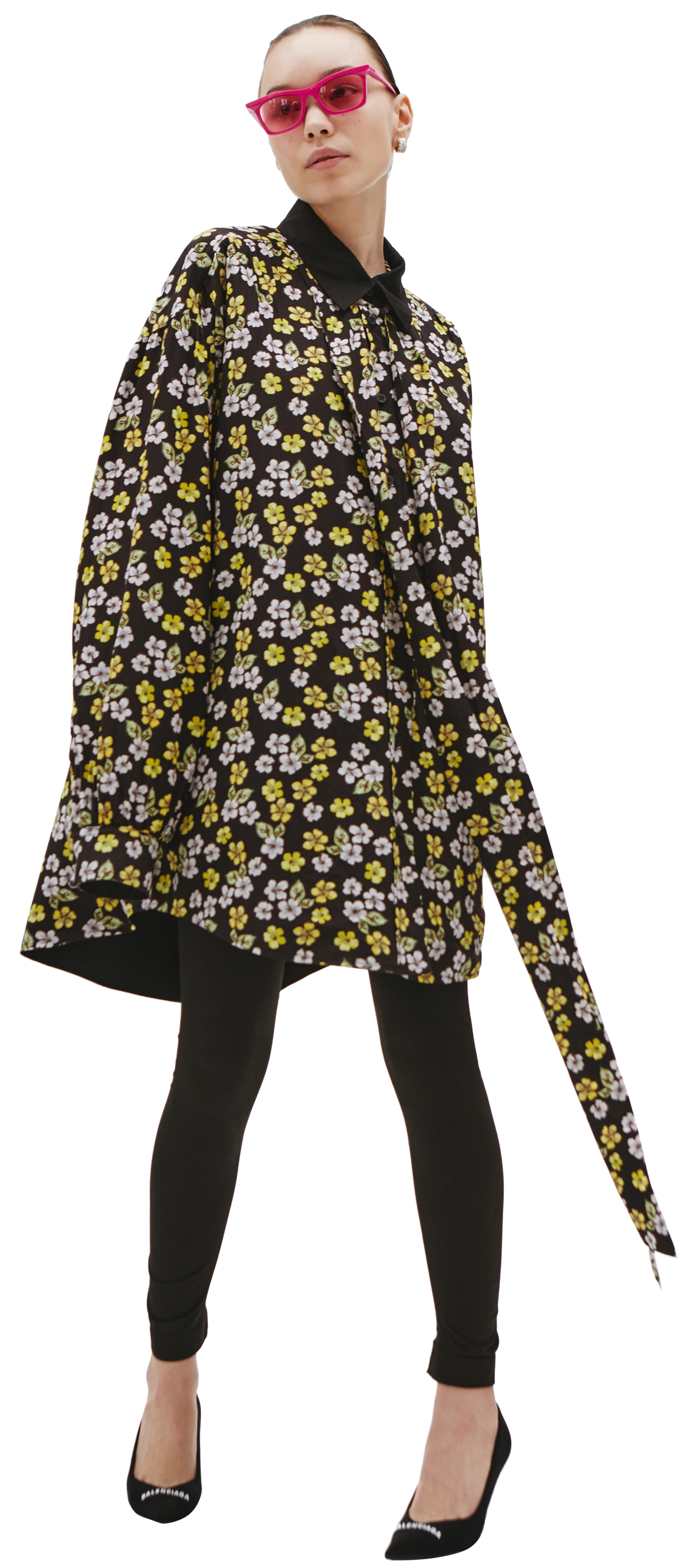 Balenciaga Блузка с цветочным принтом