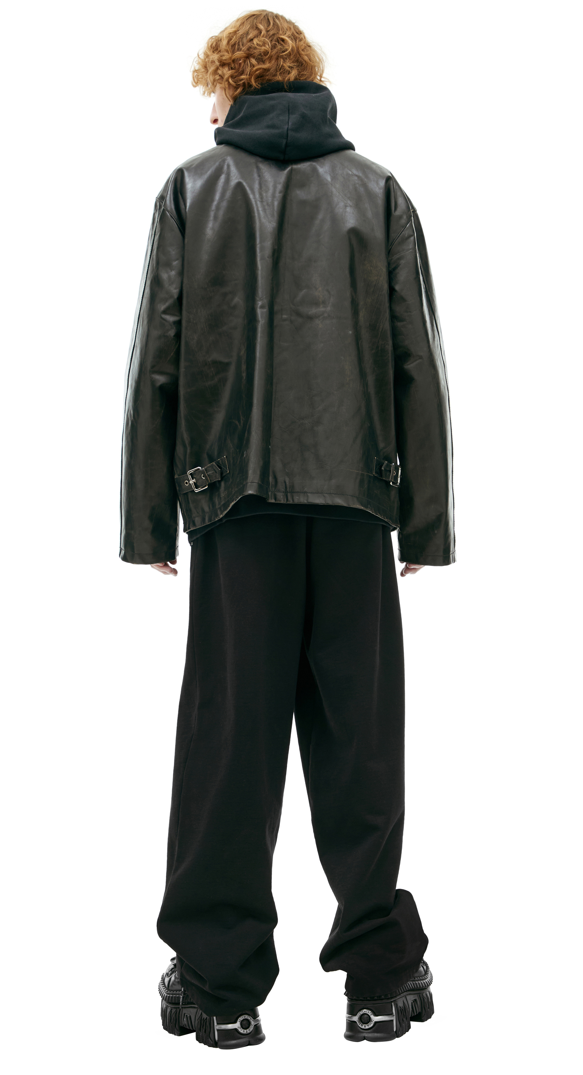 VETEMENTS Кожаная куртка с воротом