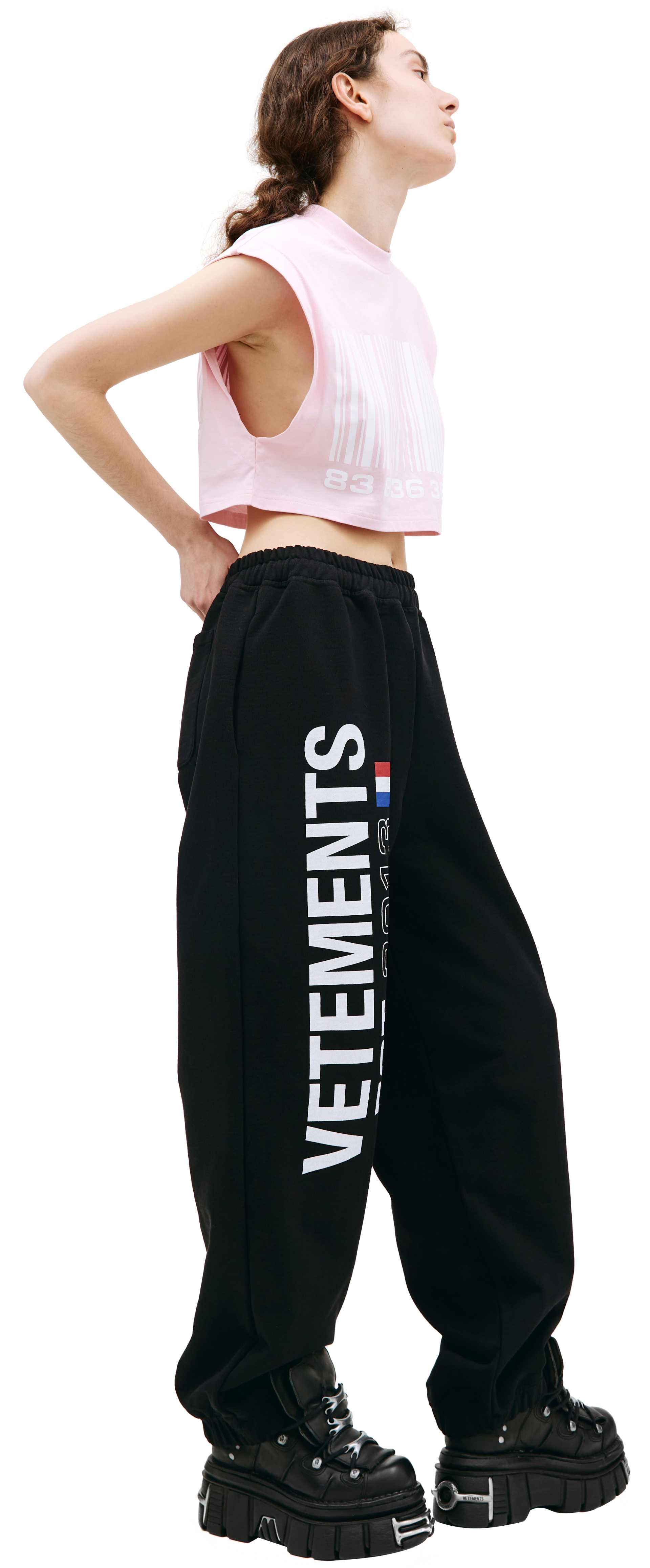 VETEMENTS Спортивные брюки с флагом