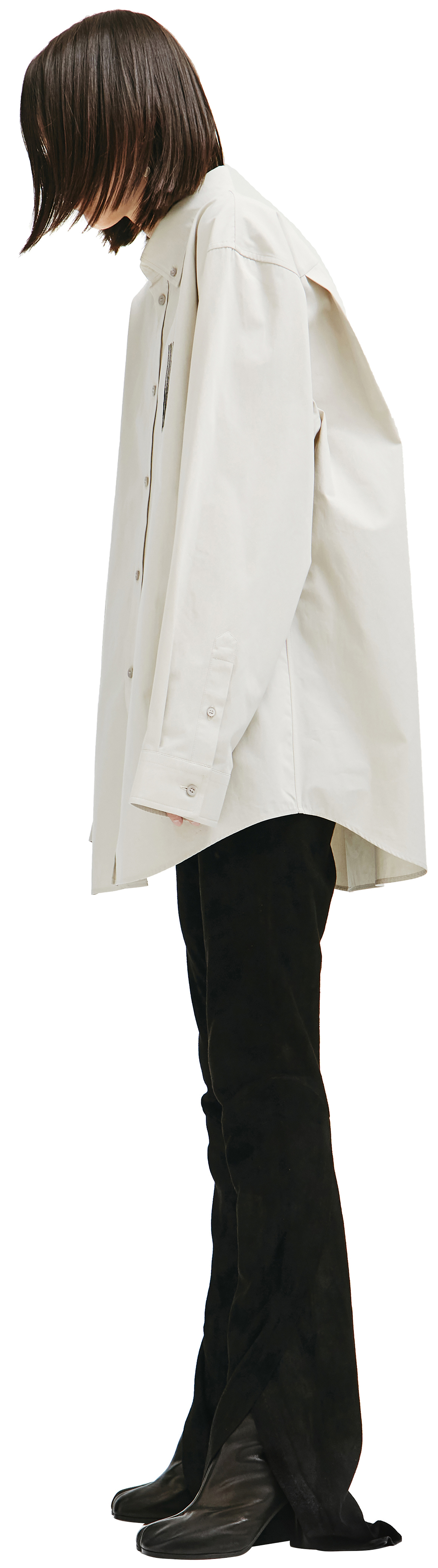 Balenciaga Бежевая рубашка с принтом