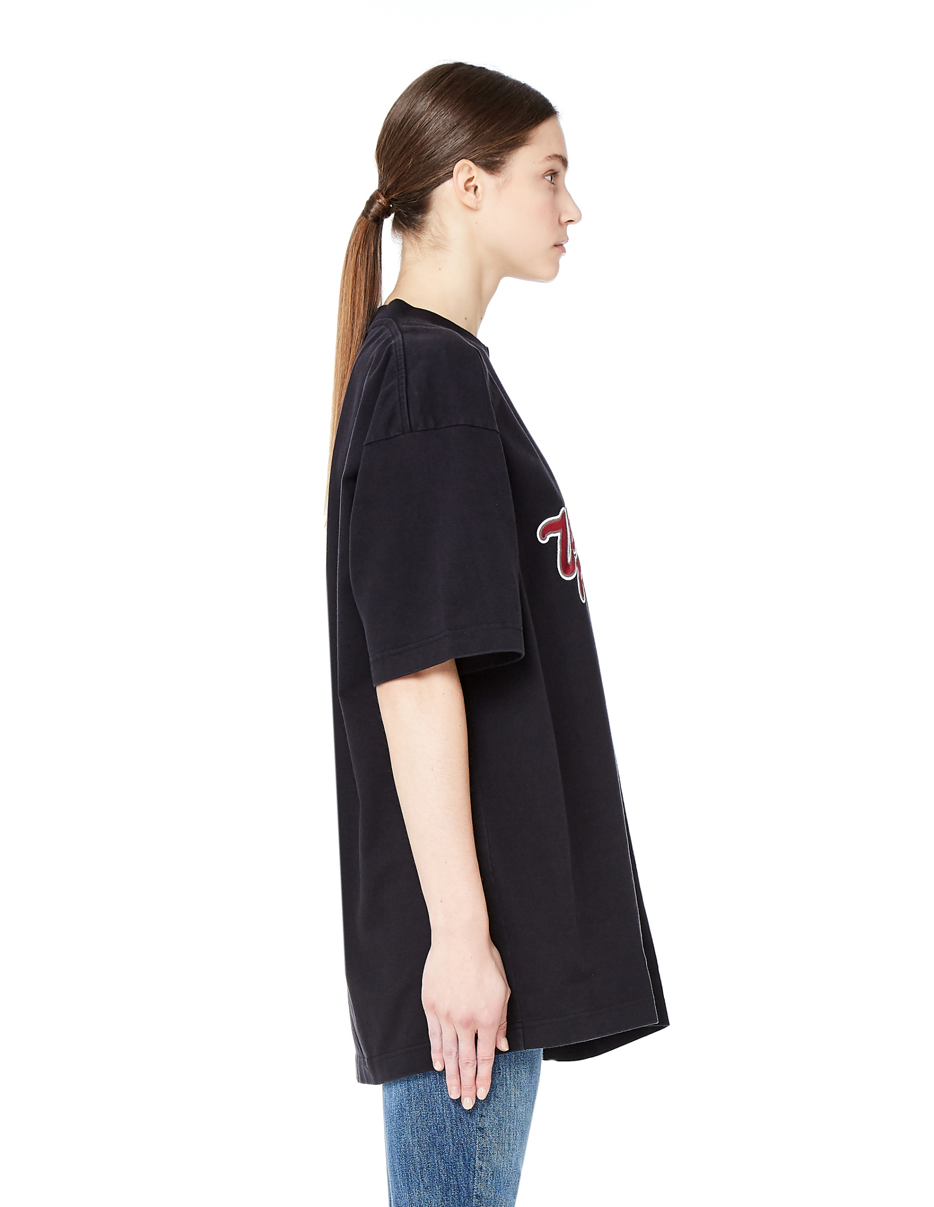 VETEMENTS Хлопковая футболка с вышивкой Bro