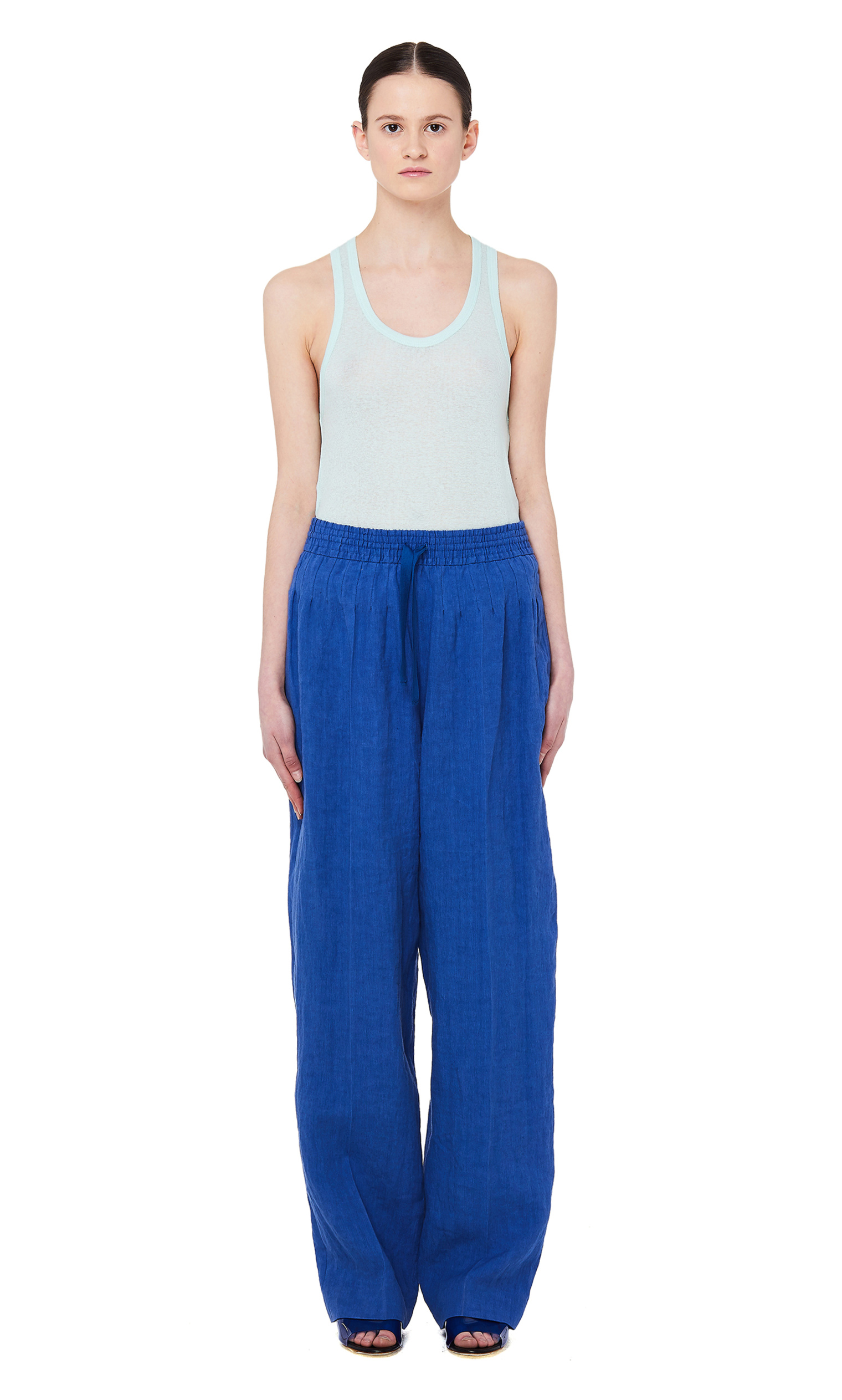 Haider Ackermann Широкие брюки из хлопка и льна