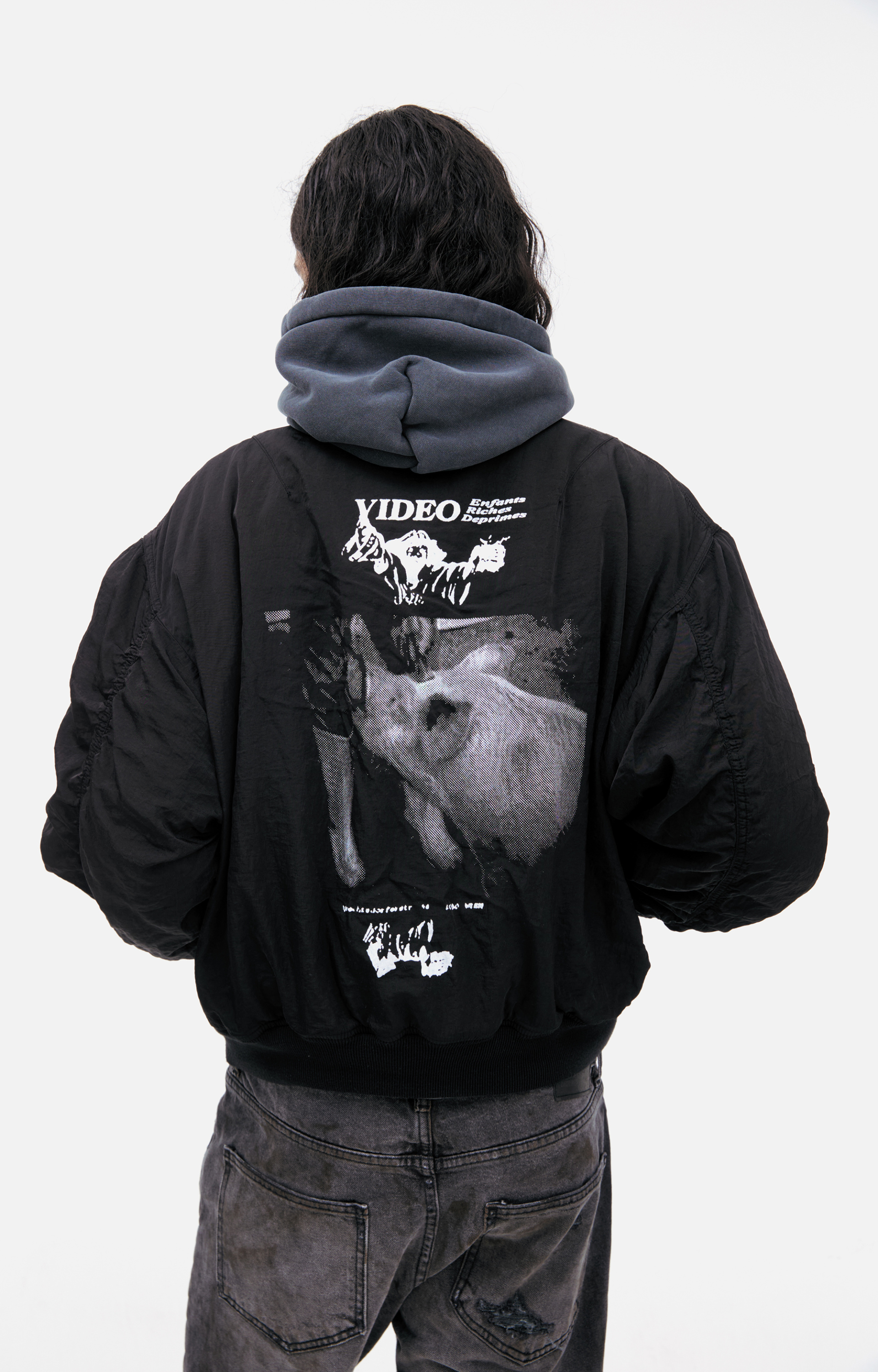 Enfants Riches Déprimés Черный бомбер на молнии