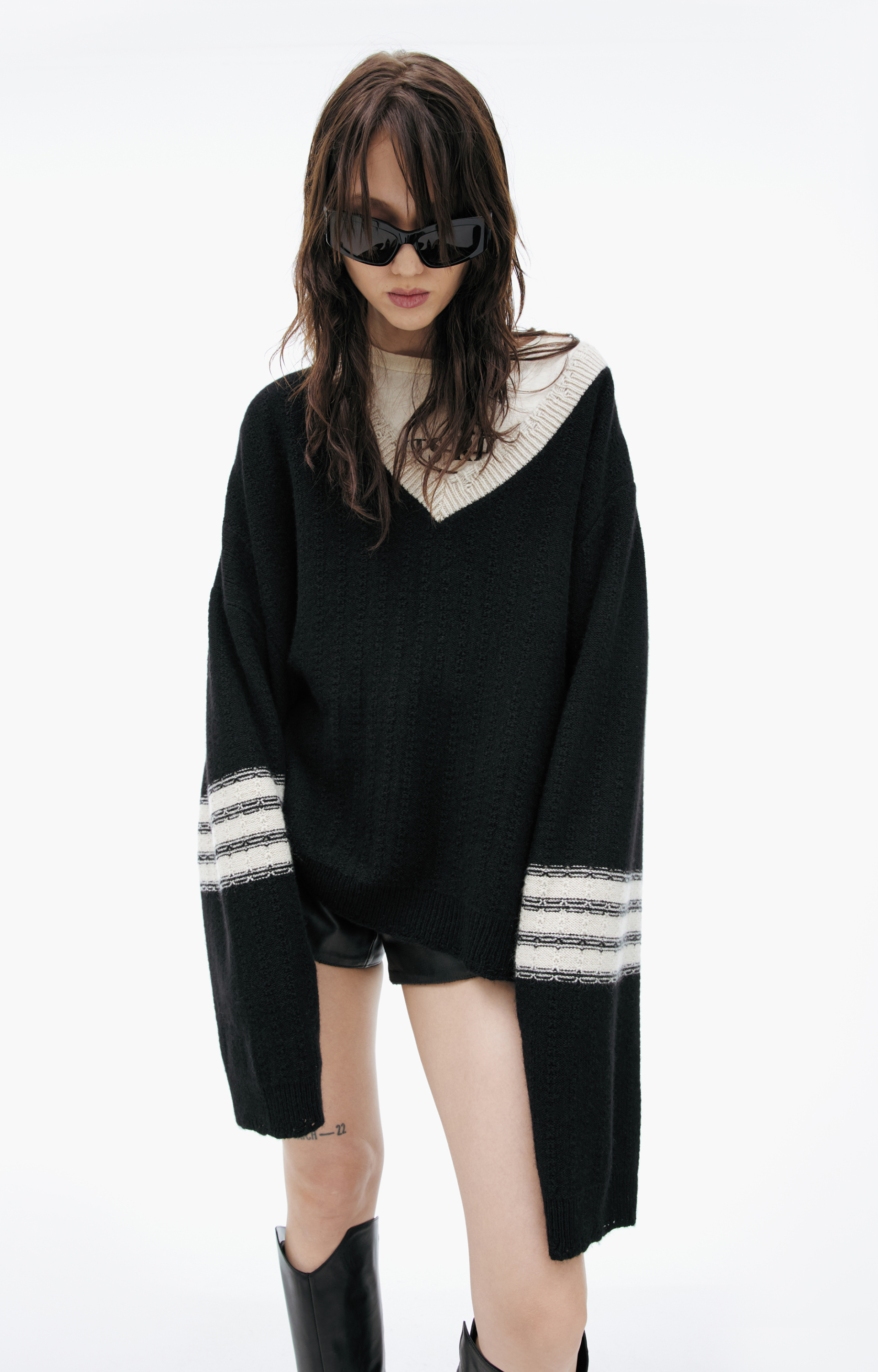 Enfants Riches Déprimés Кашемировый свитер с V-образным вырезом