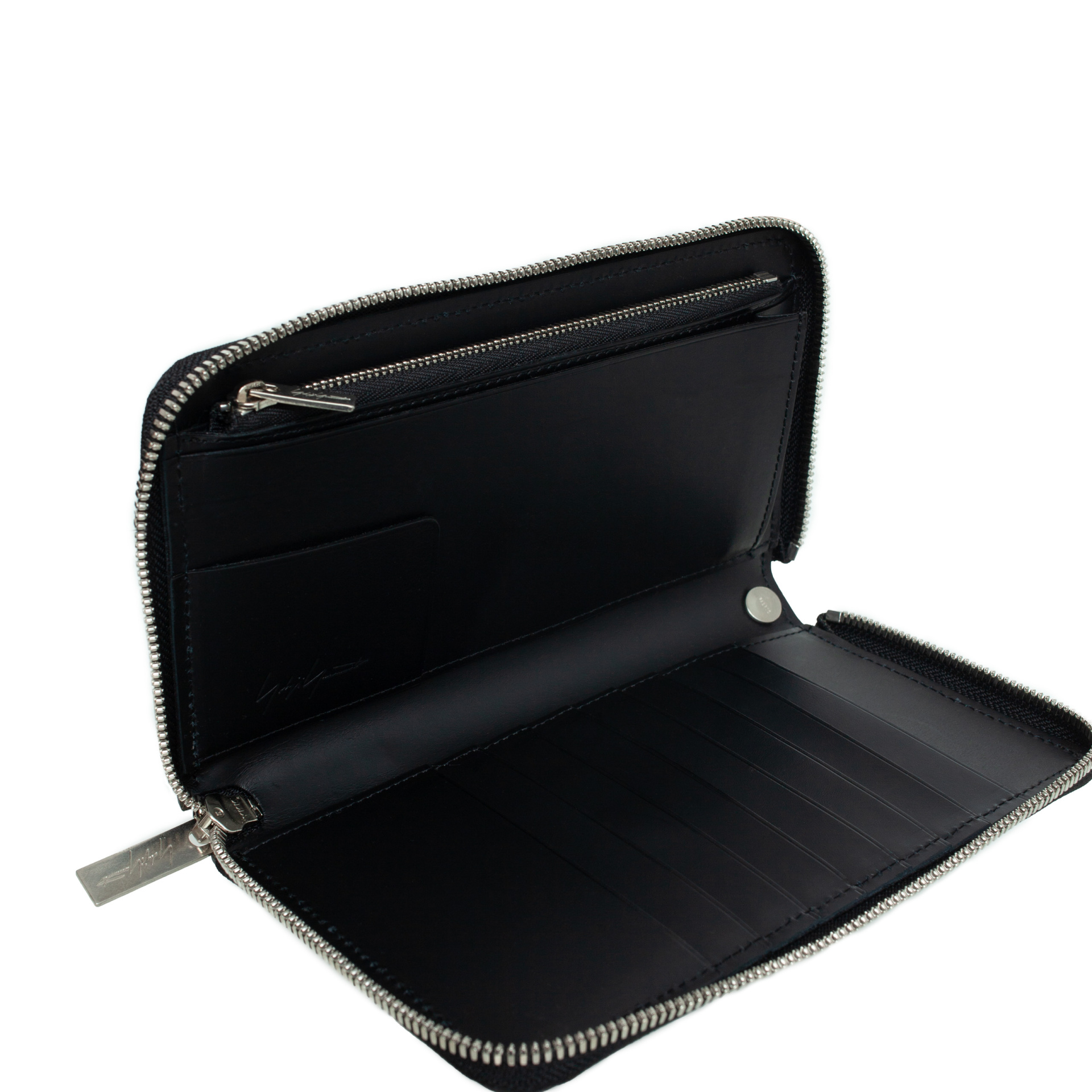 Yohji Yamamoto Черный кошелек из кожи