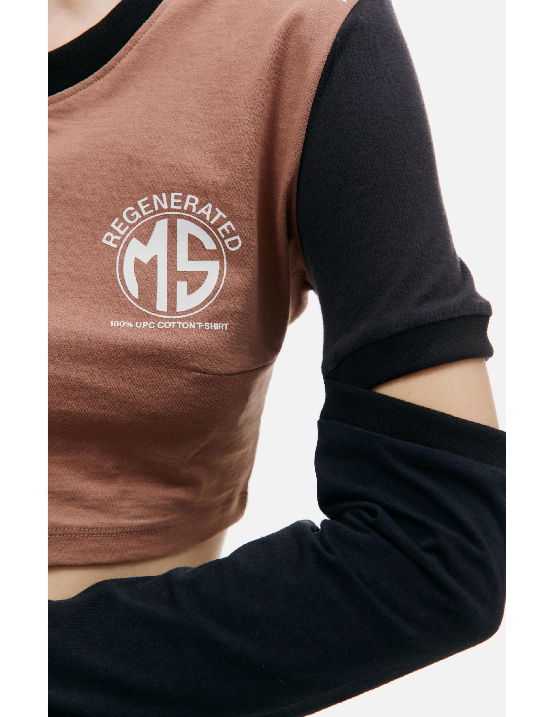 MARINE SERRE Укороченный лонгслив