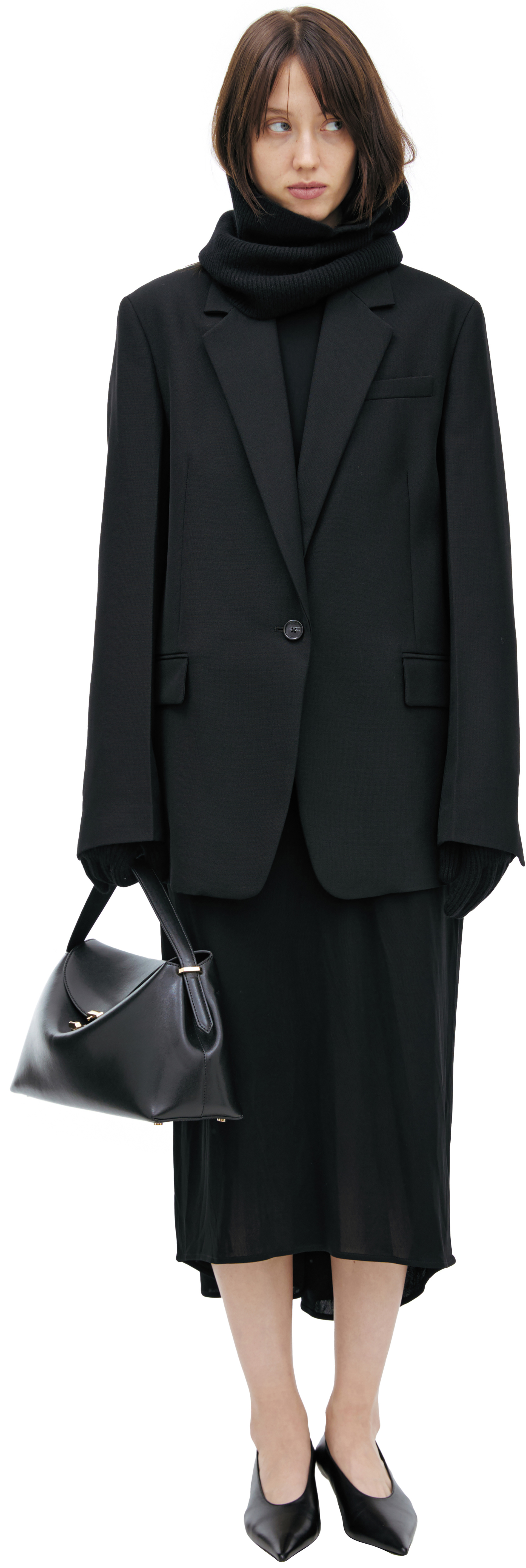 TOTEME Пиджак-252-WRZ0049-FB0026 классический одна пуговица,полиэстер и шерсть,