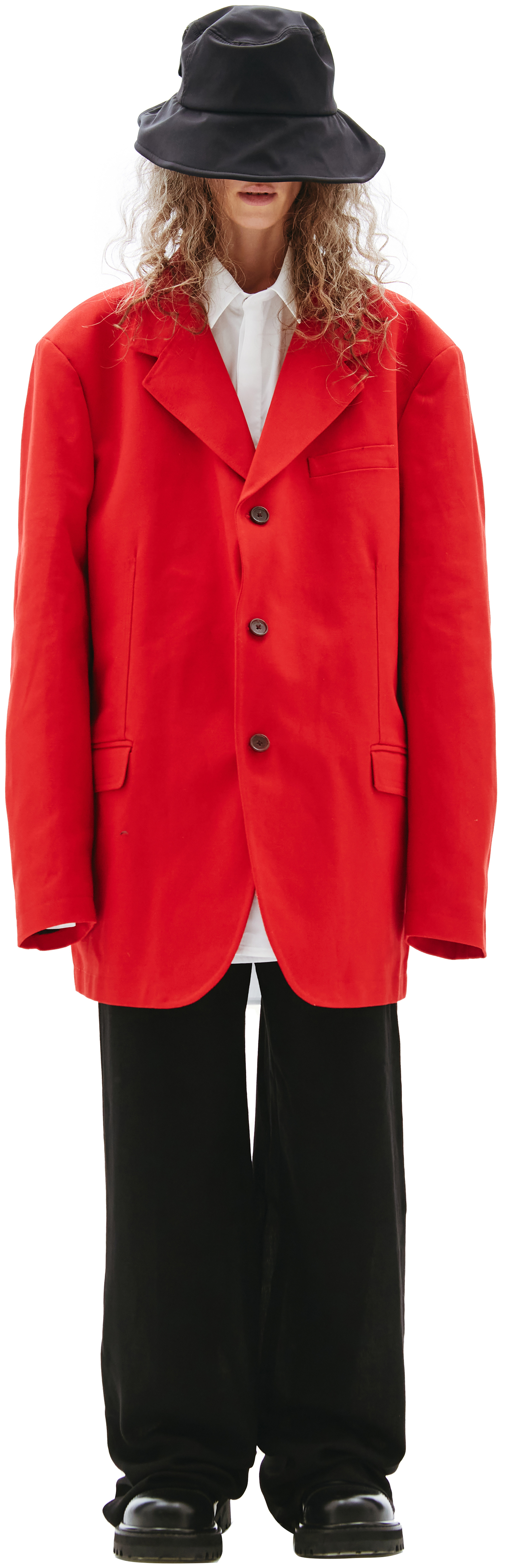 Raf Simons Красный оверсайз пиджак