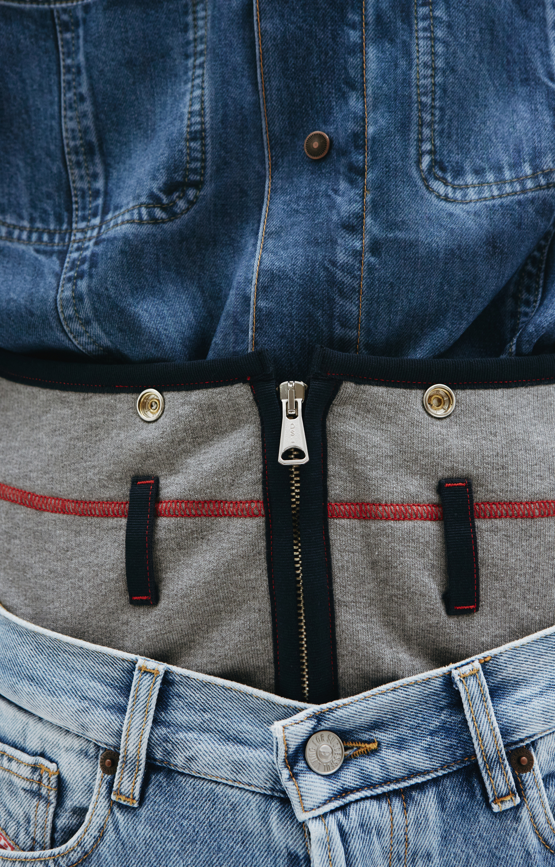 Diesel Прямые джинсы с текстильным поясом