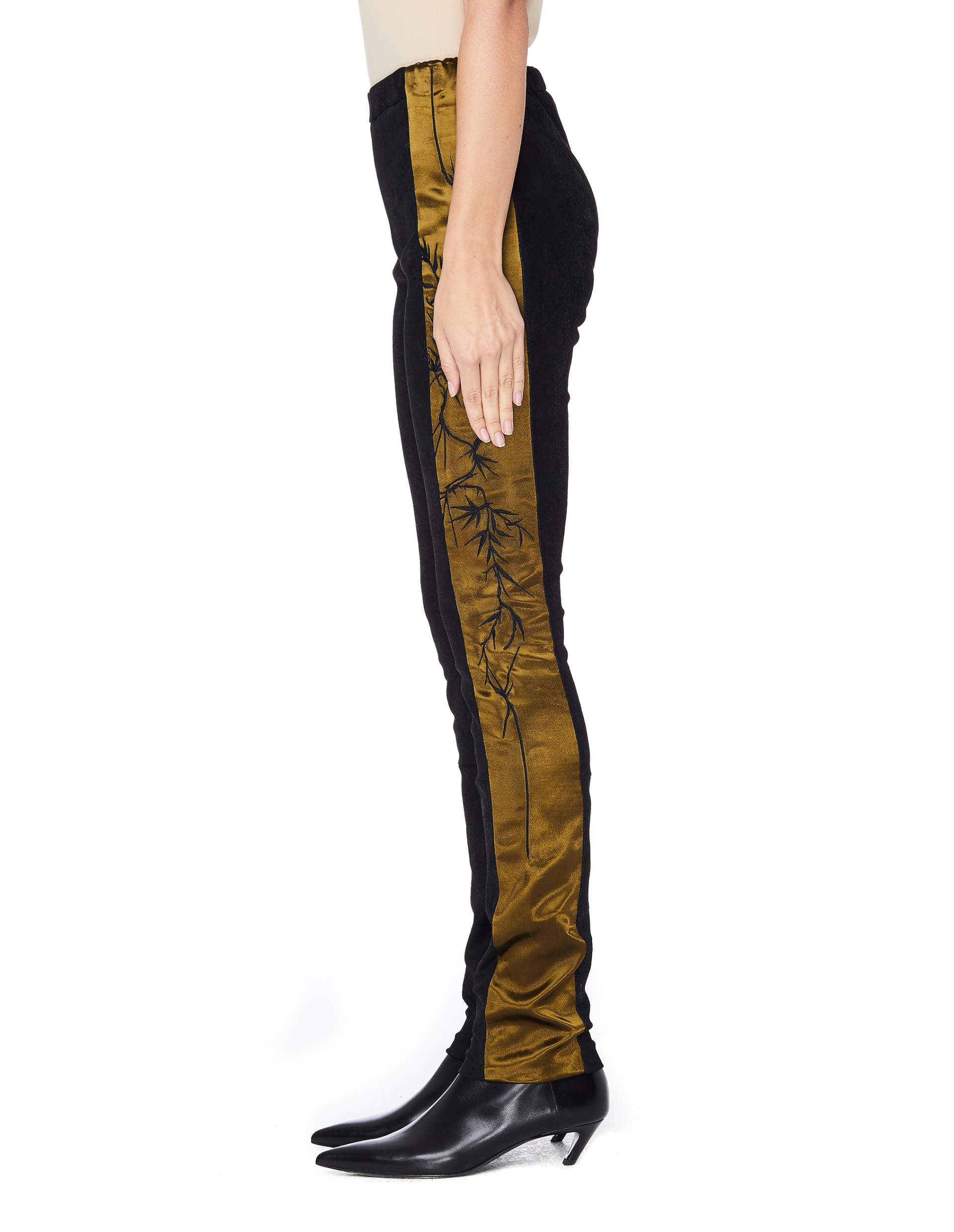 Haider Ackermann Черные кожаные леггинсы