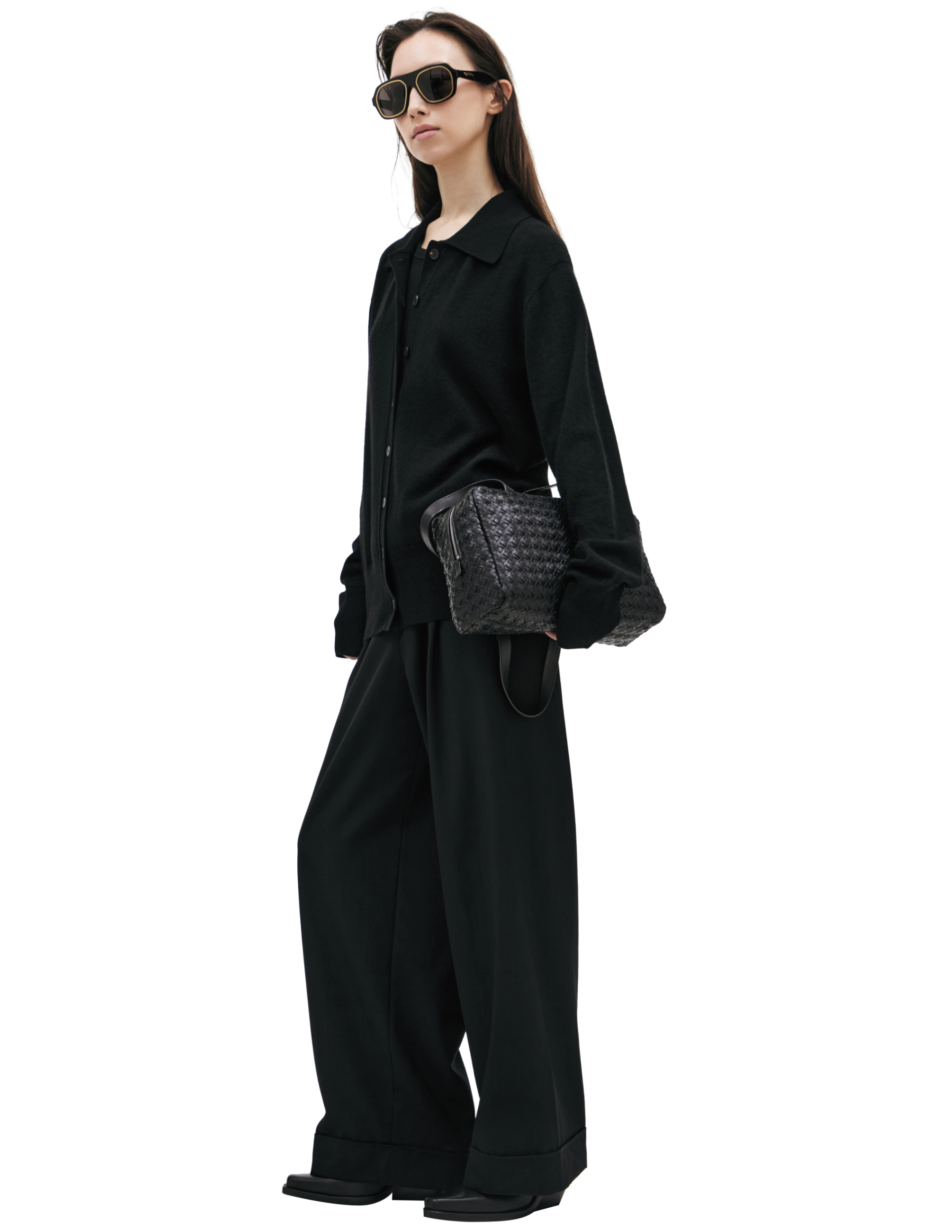 The Row Кардиган-10038-Y556 кашемир. на пуговицах,черный