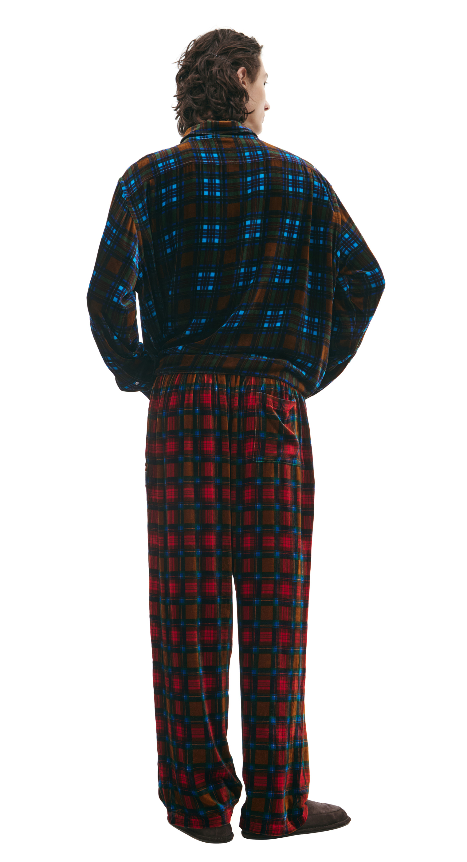 Acne Studios Красные брюки в клетку
