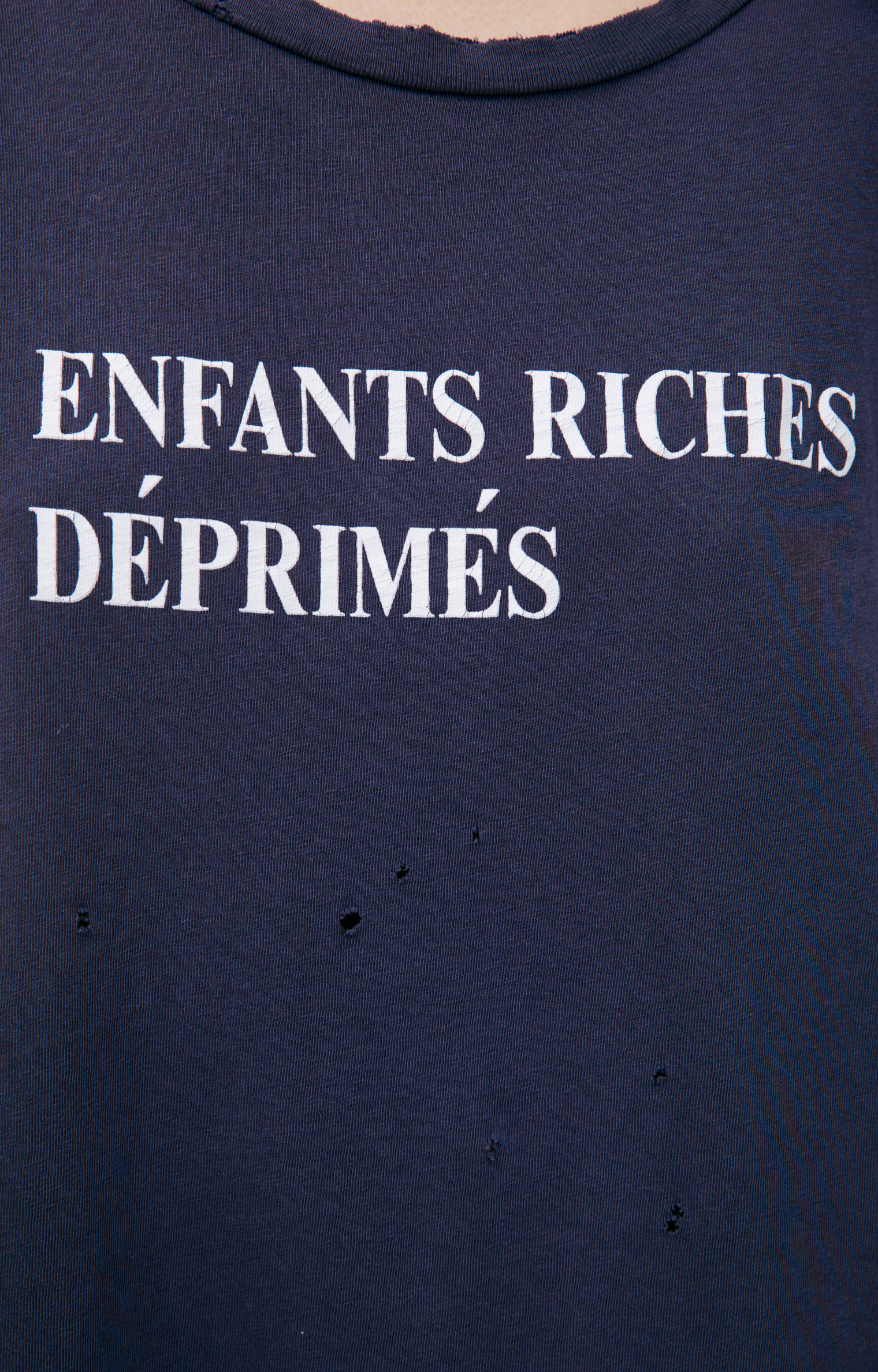 Enfants Riches Déprimés Рваная футболка с логотипом
