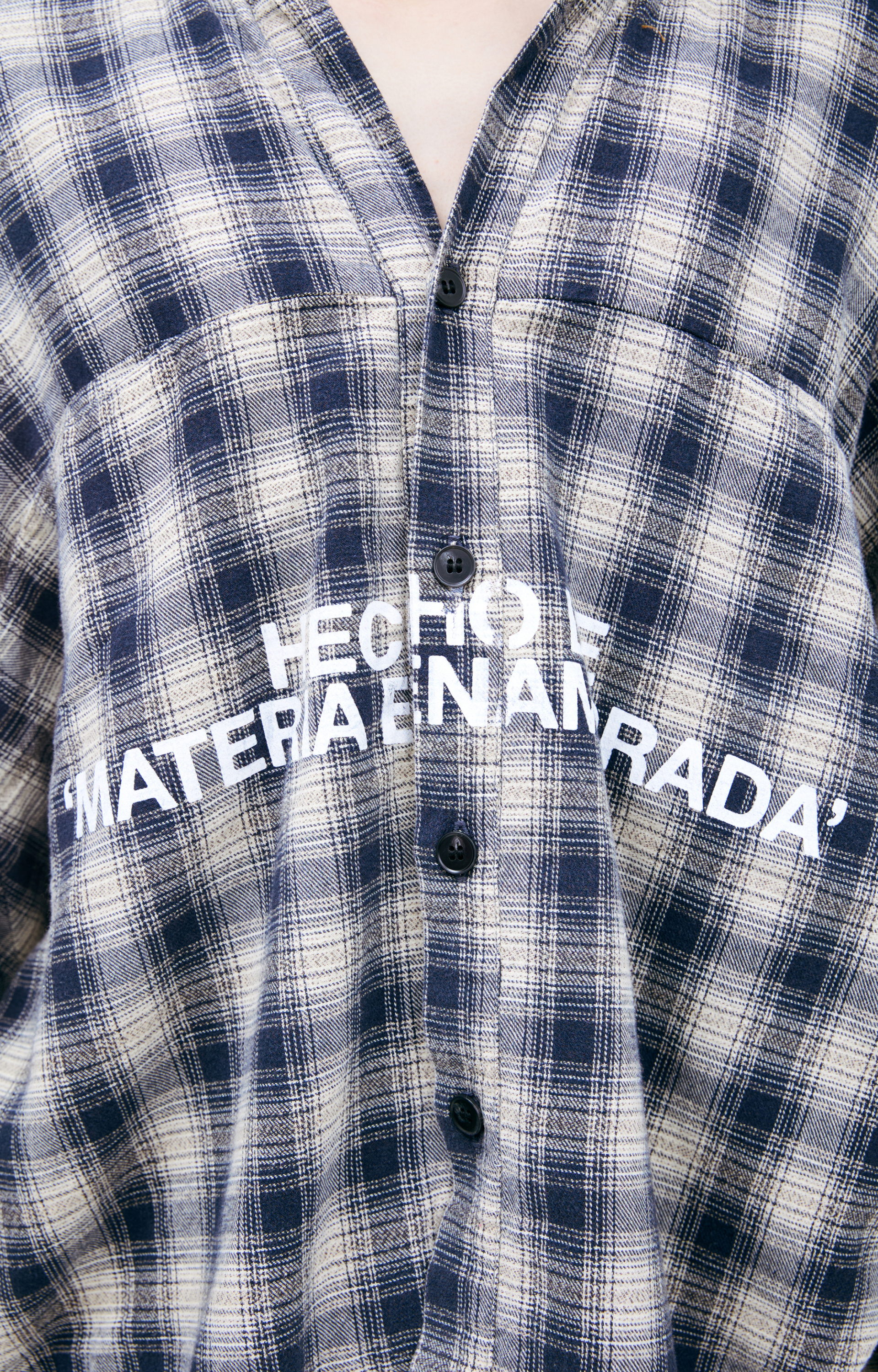 RRR123 Клетчатая рубашка с принтом