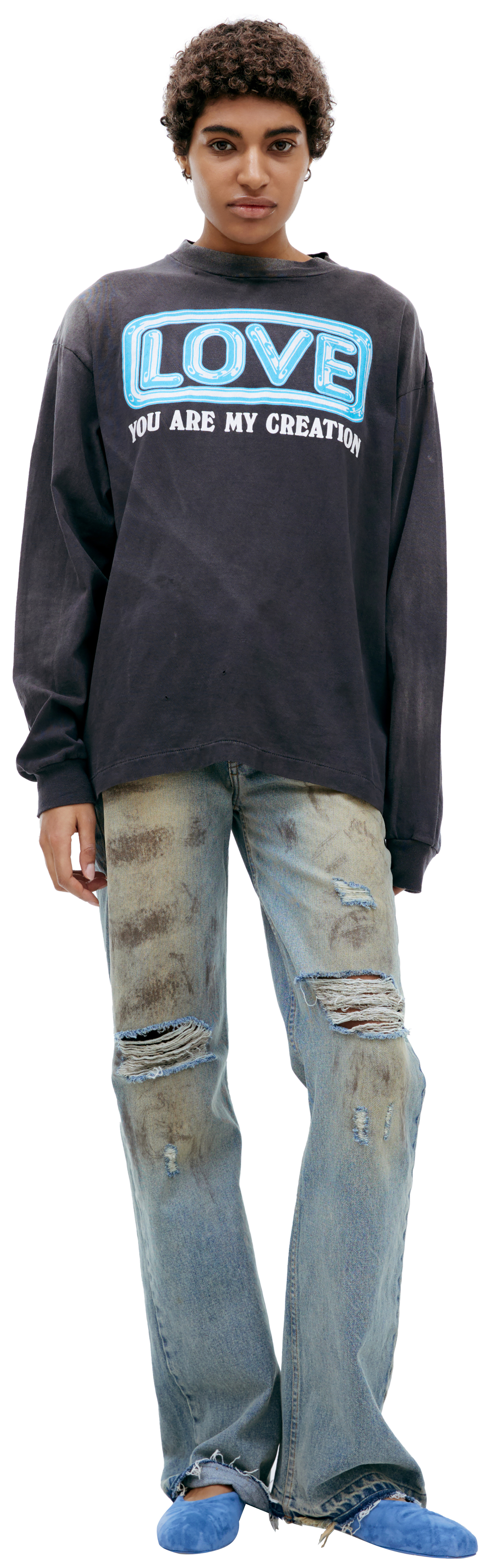 Saint Mxxxxxx Лонгслив с принтом \'LOVE\'