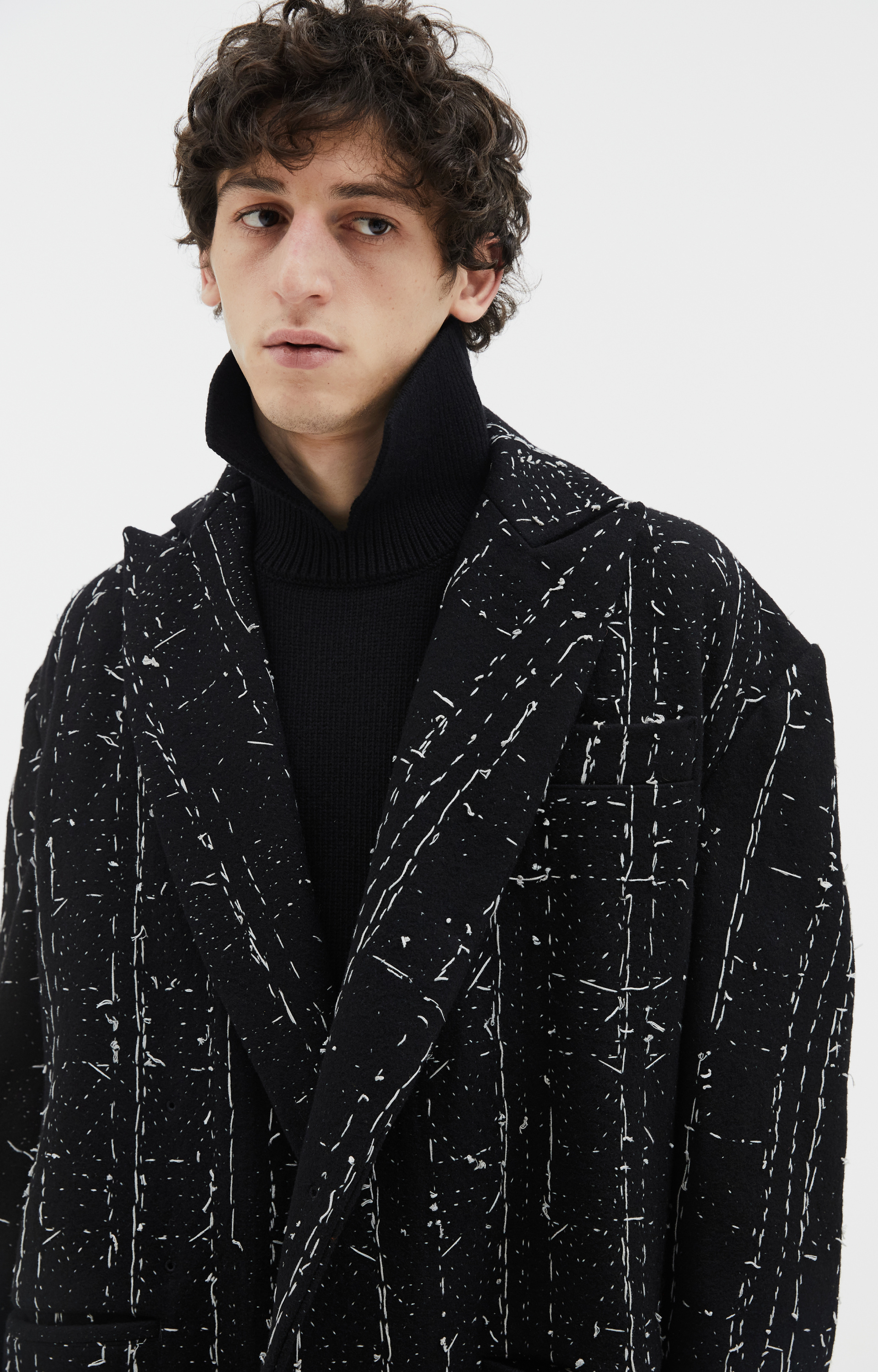 Yohji Yamamoto Пиджак из шерсти с вышивкой