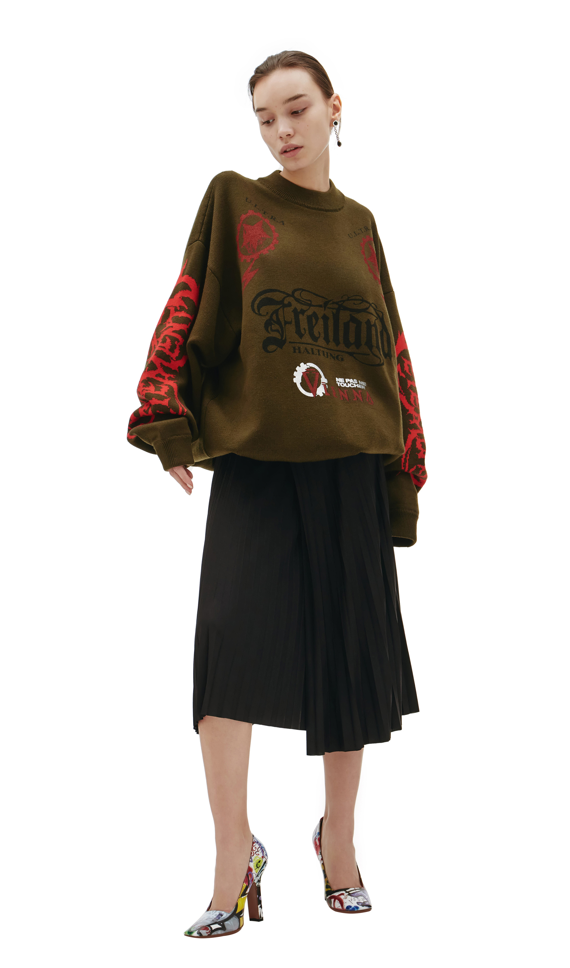 VETEMENTS Шерстяной свитер Maybe metall