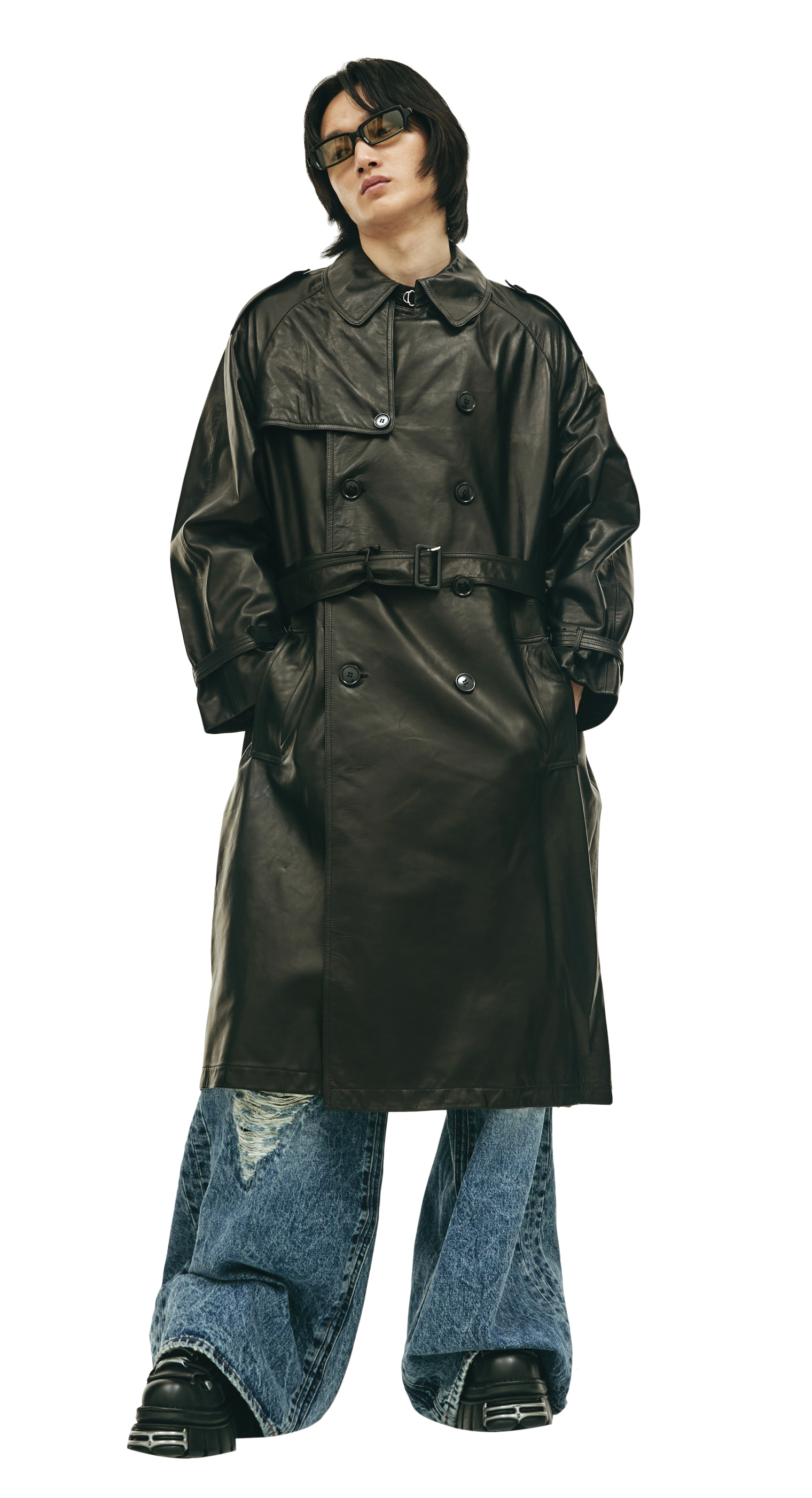 VETEMENTS Кожаный тренч