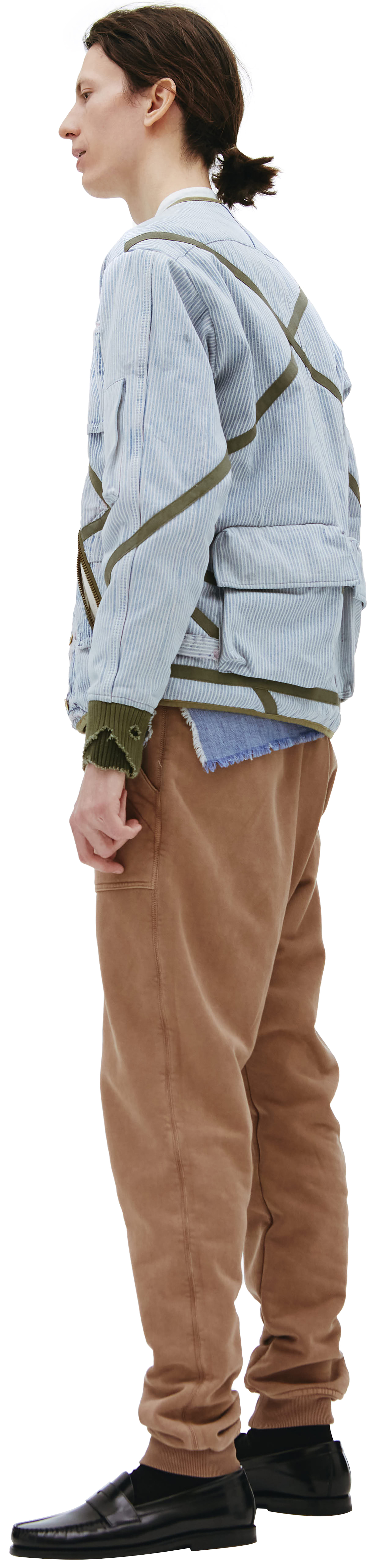 Greg Lauren Куртка Engineer в полоску