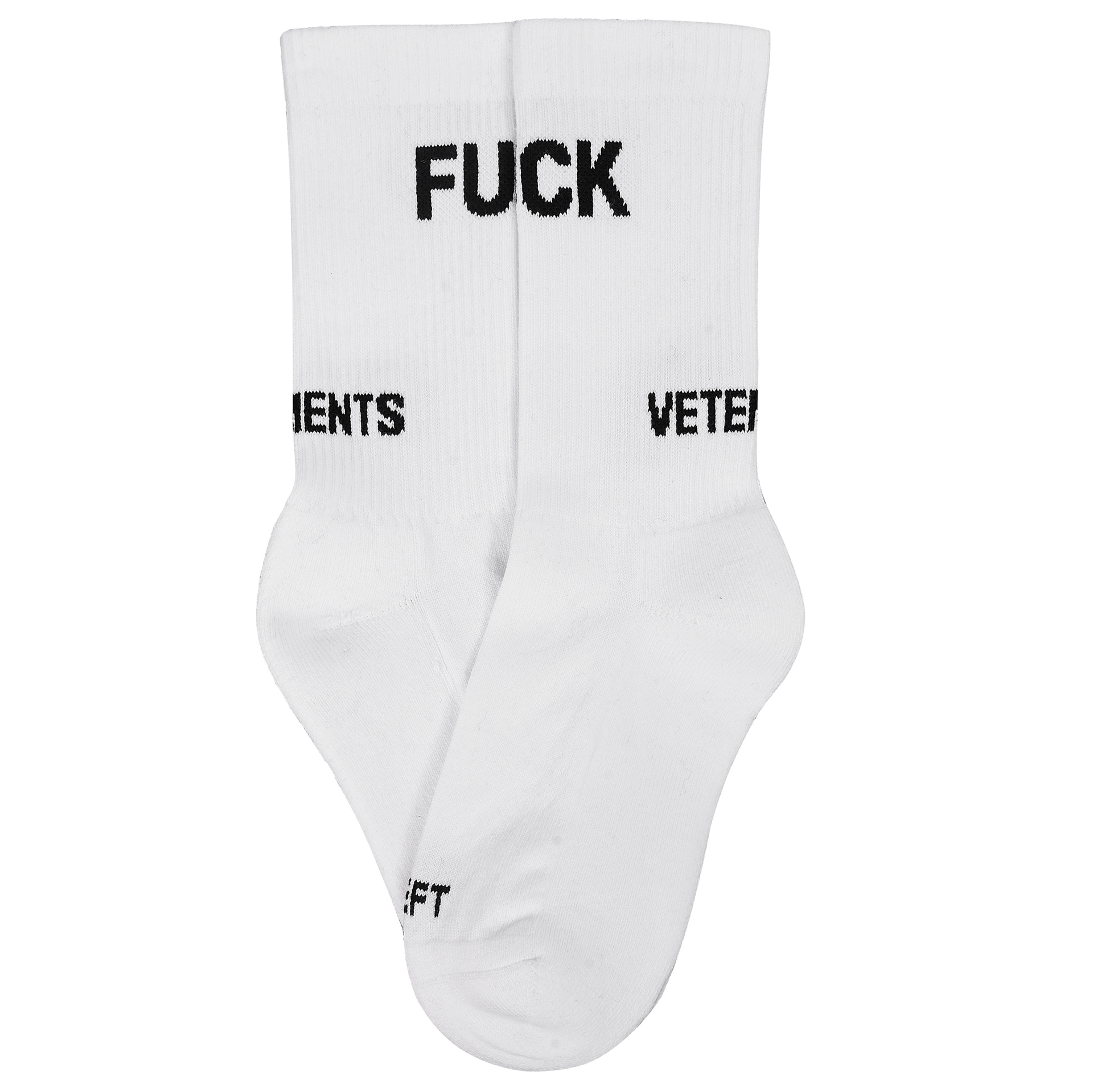 VETEMENTS Носки с логотипом и вышивкой Fuck