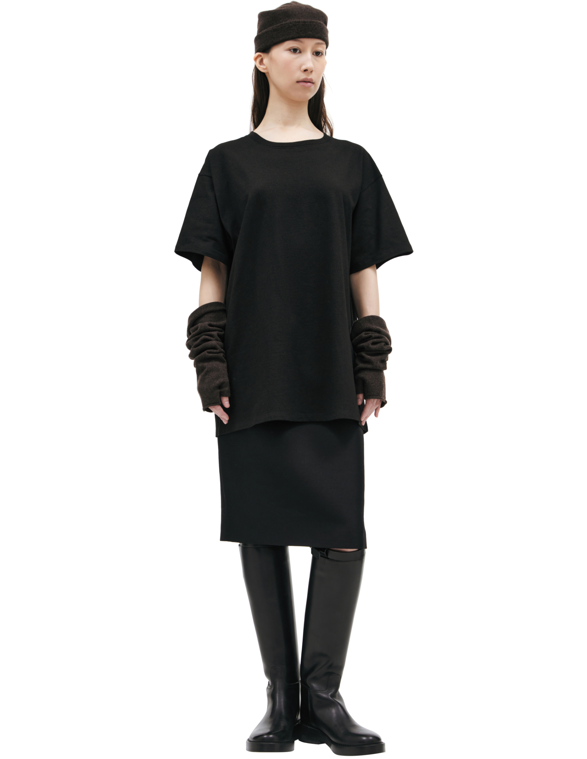 The Row Футболка-6900-K603/BLACK полоса сзади.черная