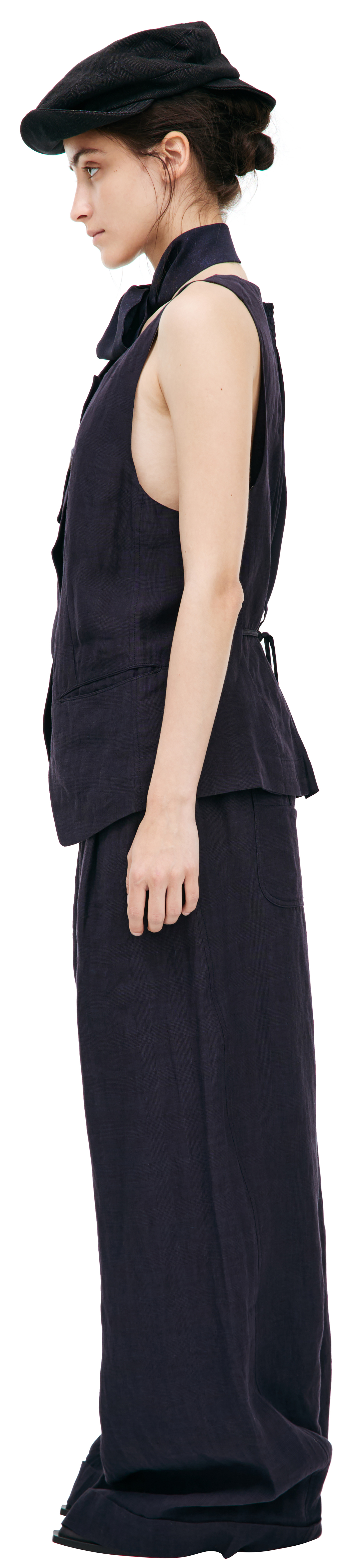 Ziggy Chen Льняной жилет в клетку