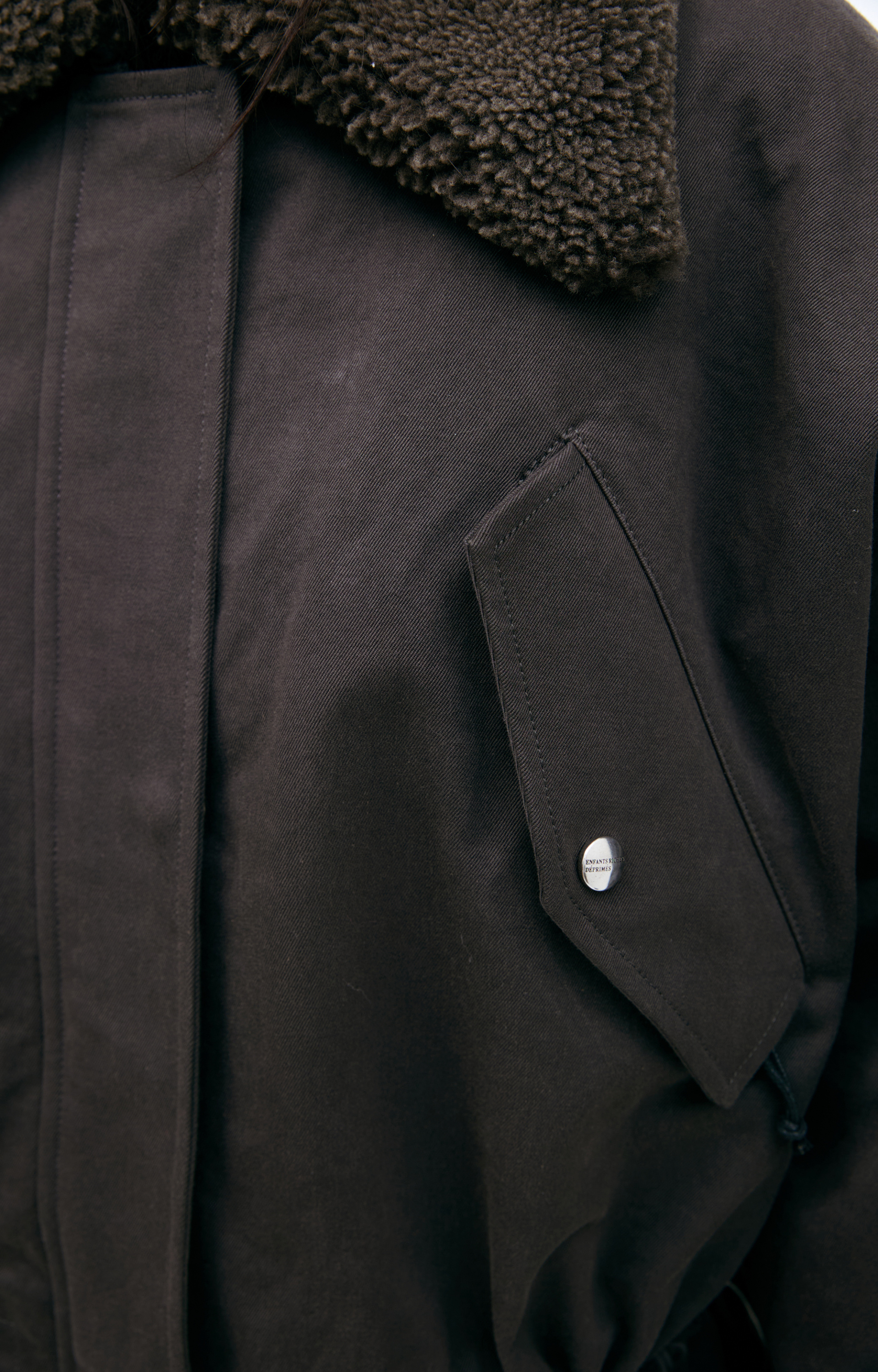 Enfants Riches Déprimés Парка с шерстяным воротом