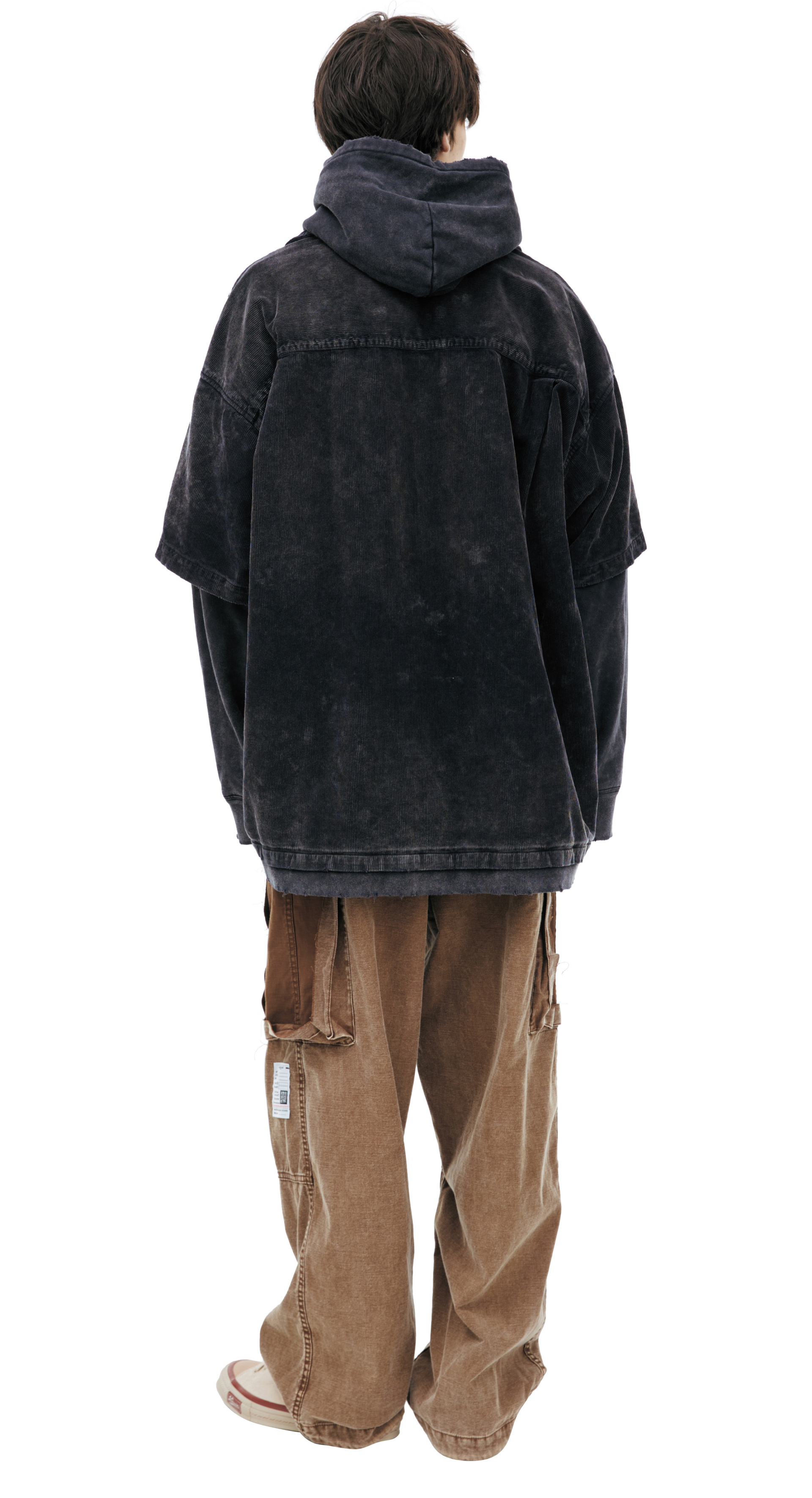 Maison Mihara Yasuhiro Вельветовая рубашка на молнии