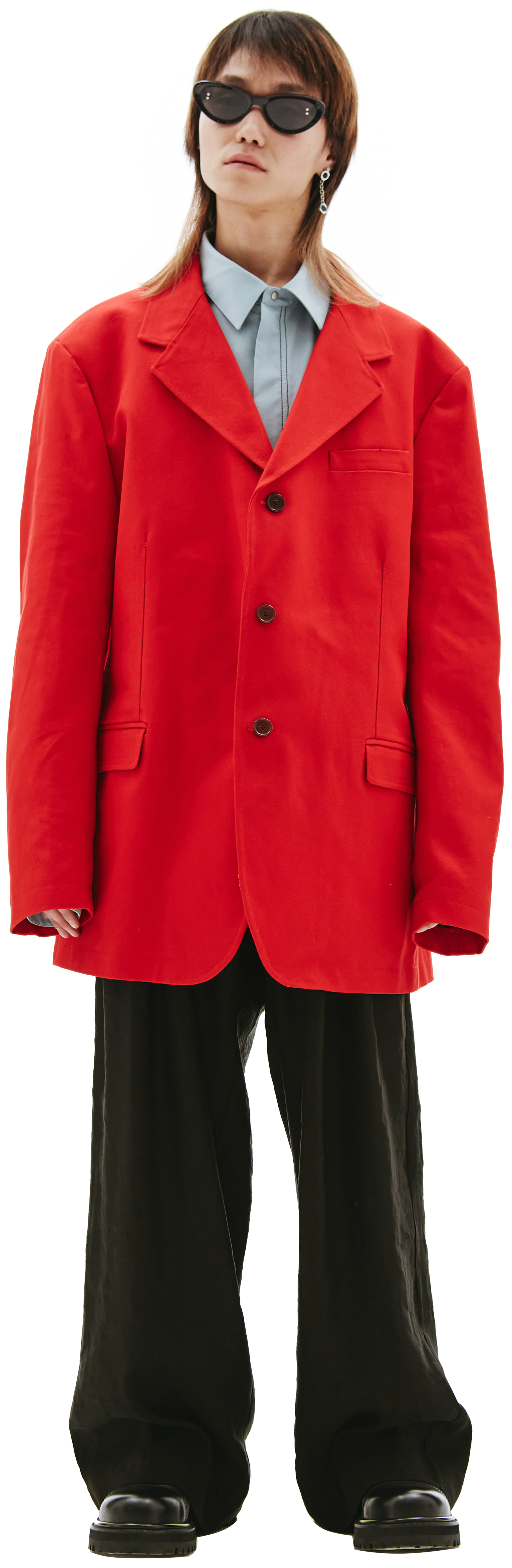 Raf Simons Красный оверсайз пиджак