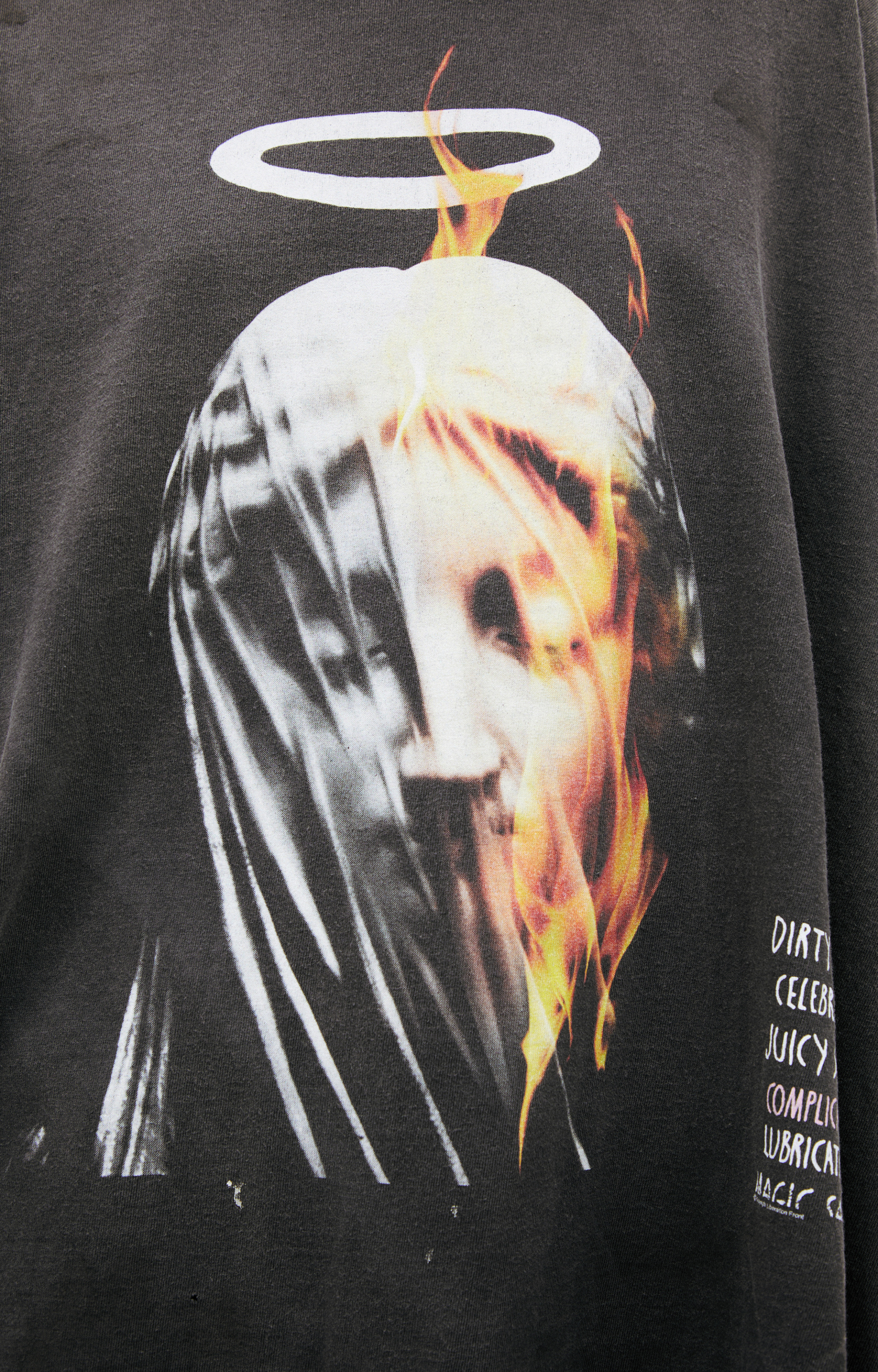 Saint Mxxxxxx Серая футболка с принтом