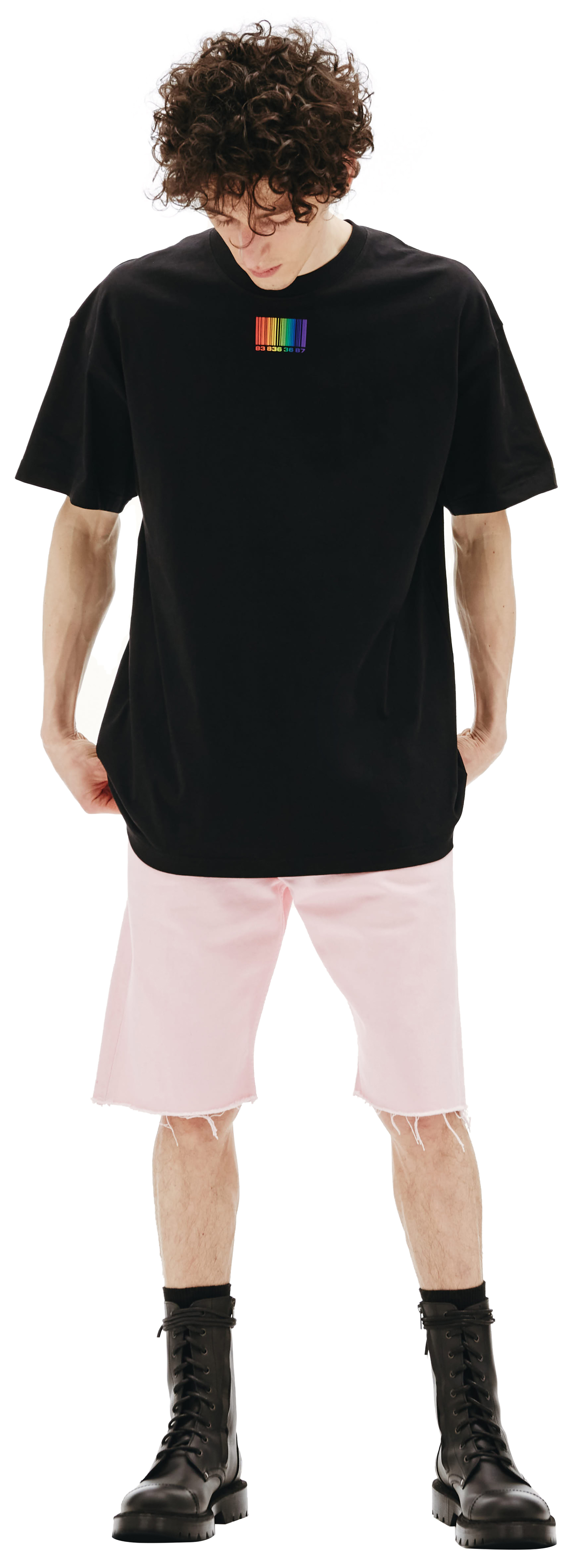 VTMNTS Оверсайз футболка с радужным штрихкодом