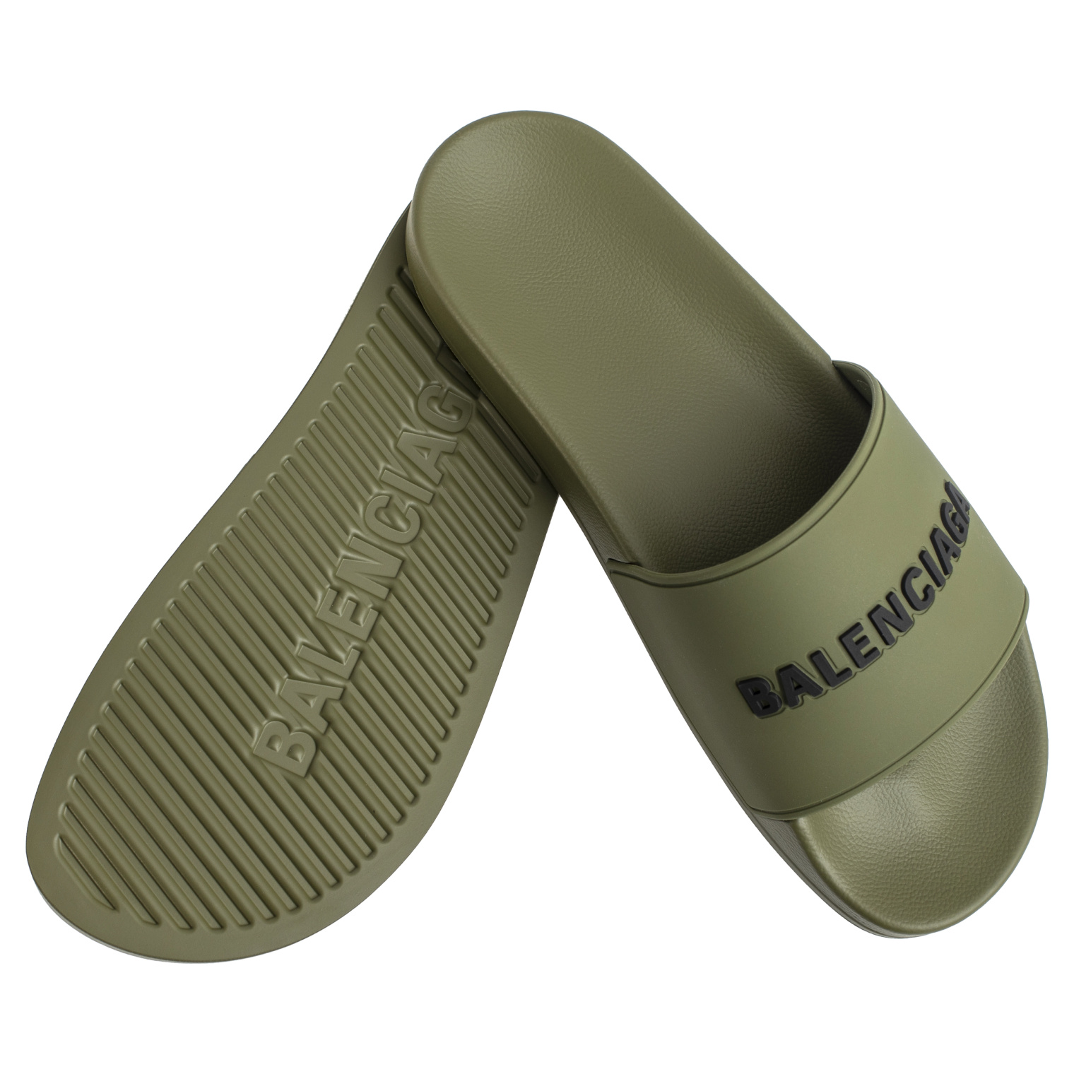 Balenciaga Резиновые шлепанцы Pool с логотипом