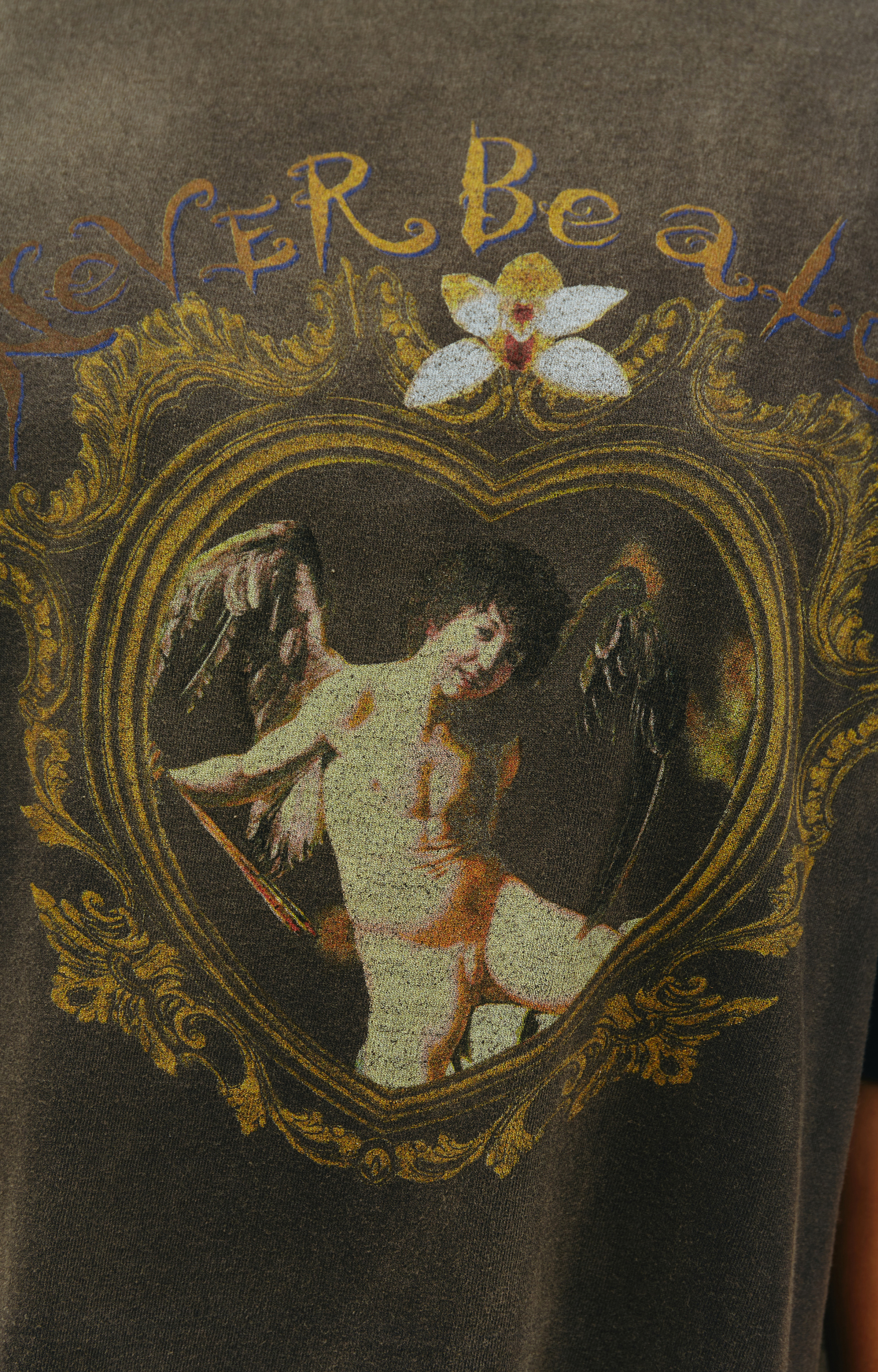 Saint Michael Футболка с принтом Never be alone