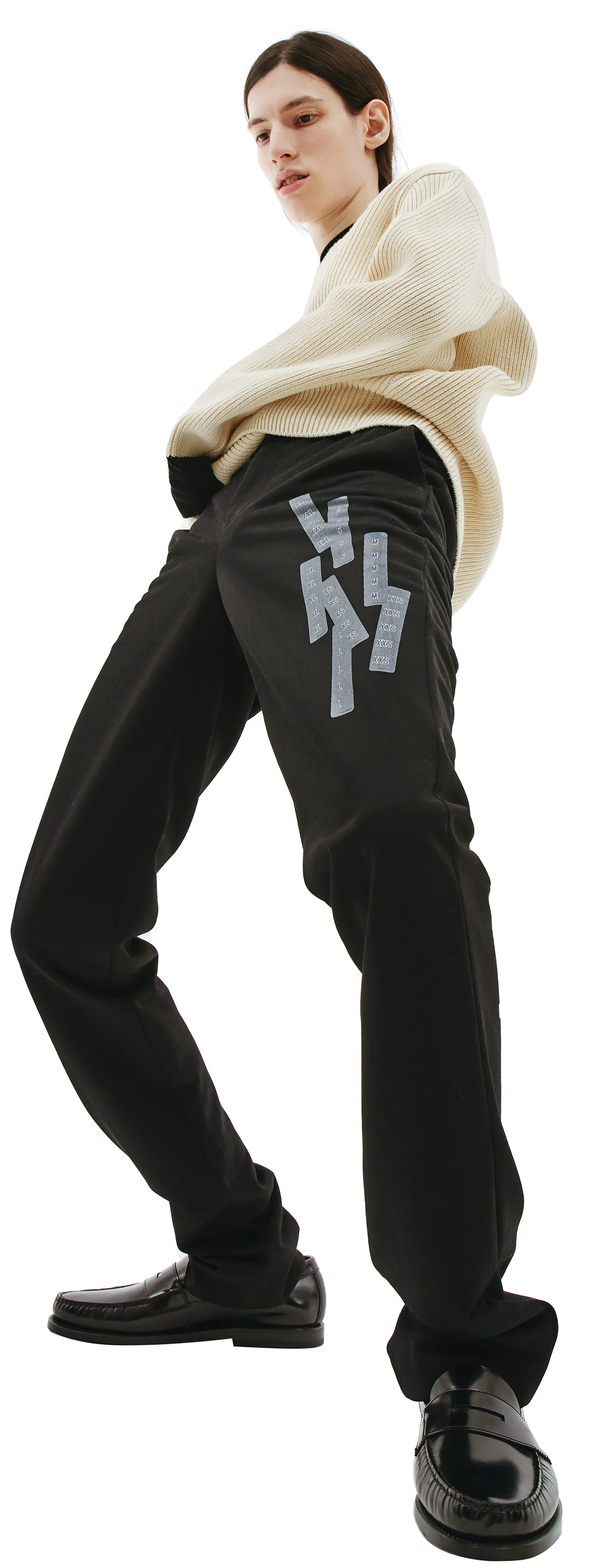 Doublet Прямые брюки с графичным принтом