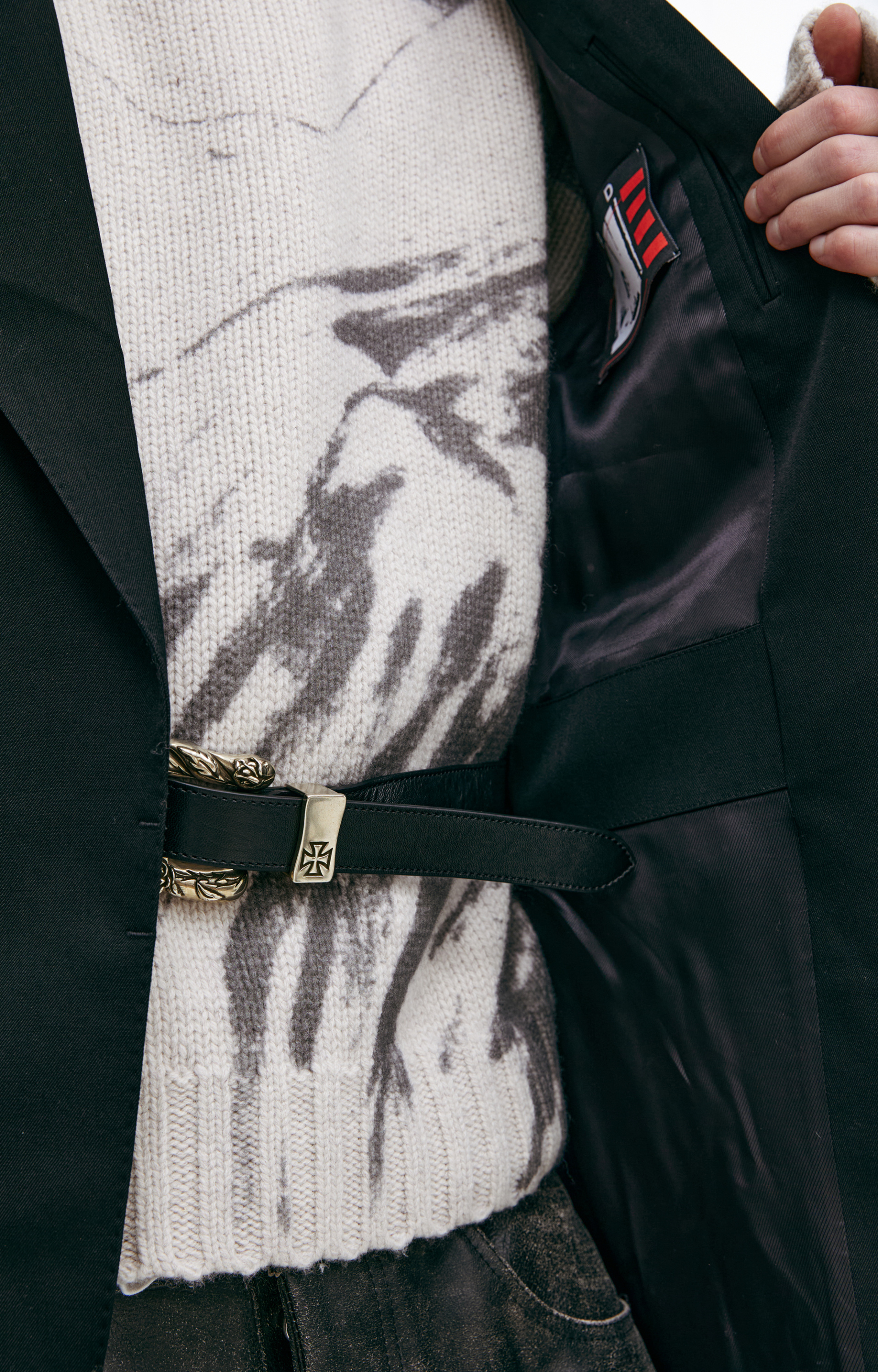 Enfants Riches Déprimés Шерстяной пиджак с вшитым ремнем