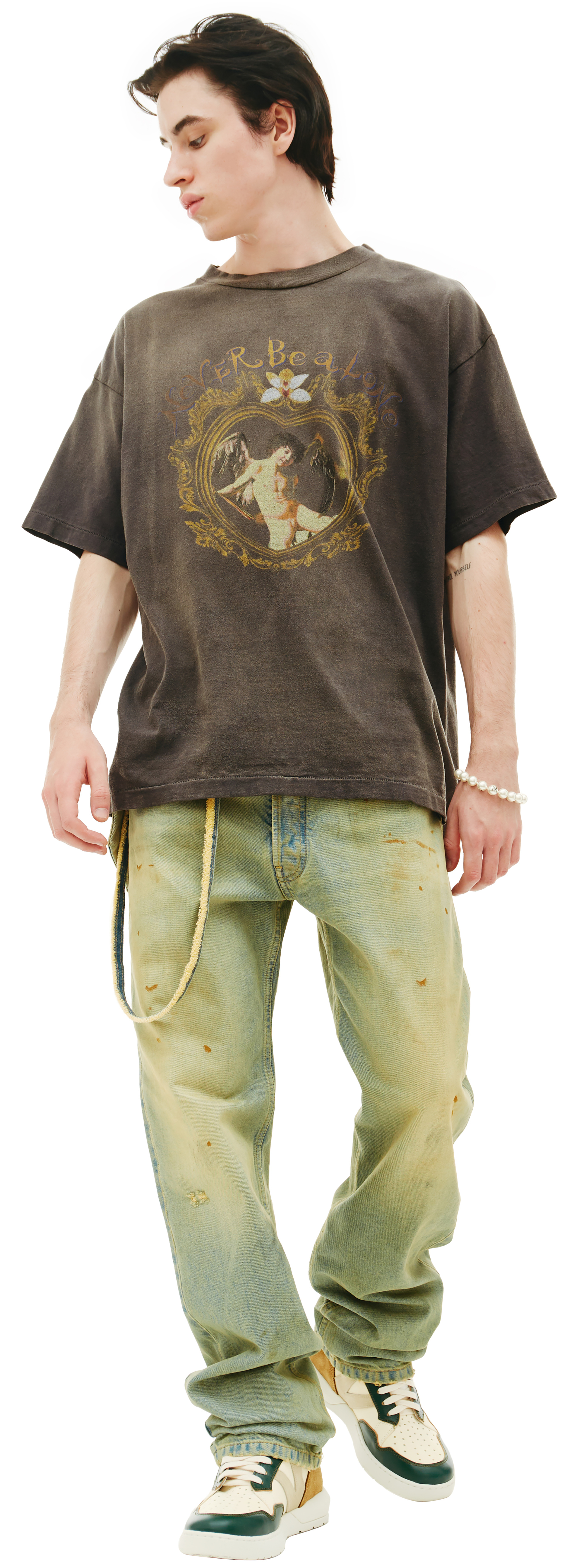 Saint Michael Футболка с принтом Never be alone