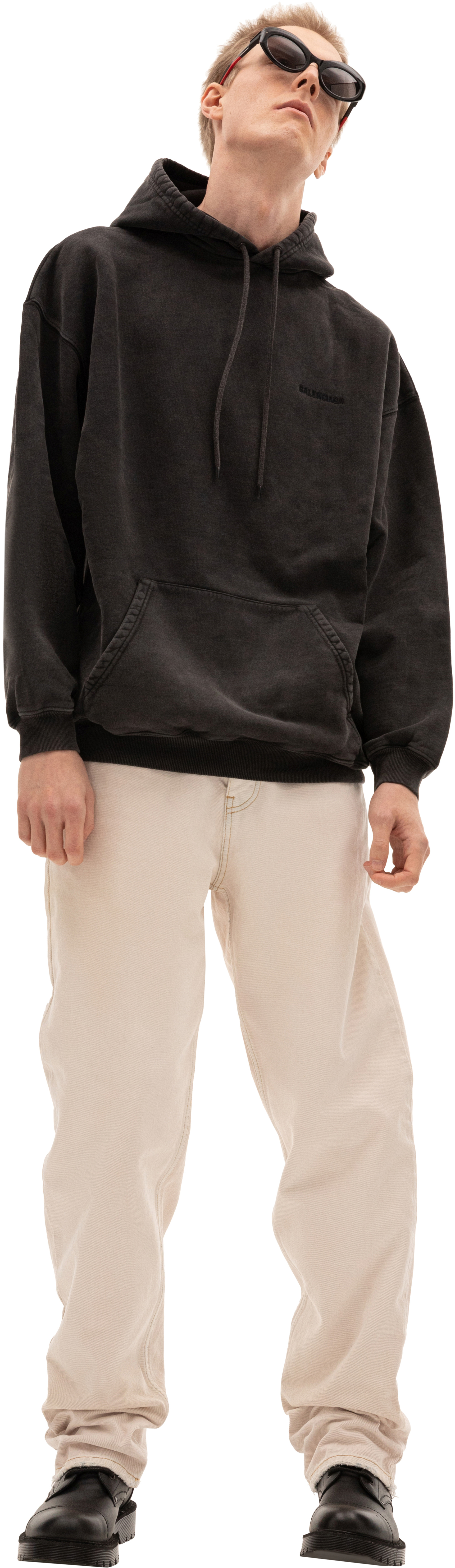 Balenciaga Серое оверсайз худи