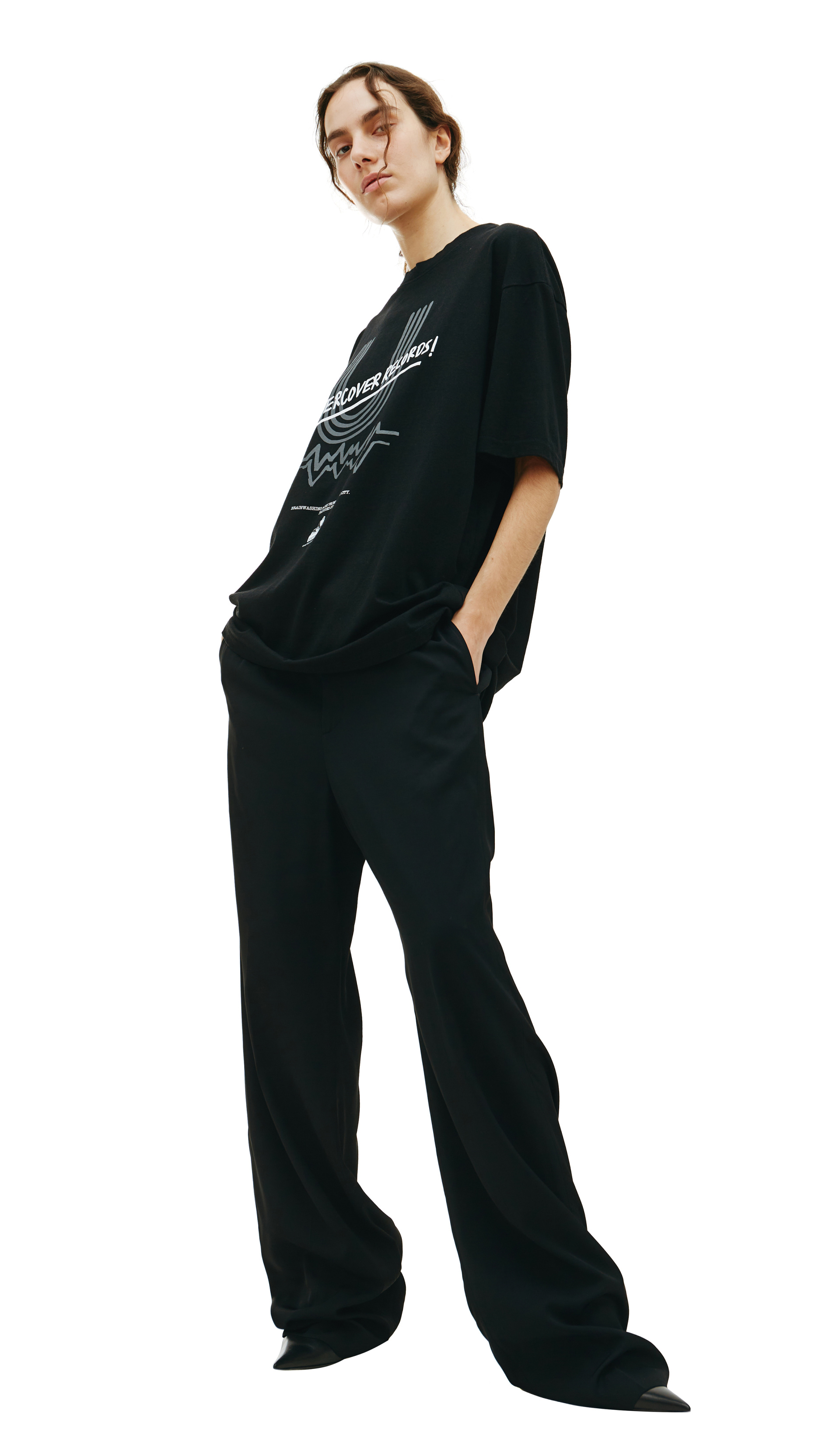 Undercover Черная футболка с принтом Undercover Records