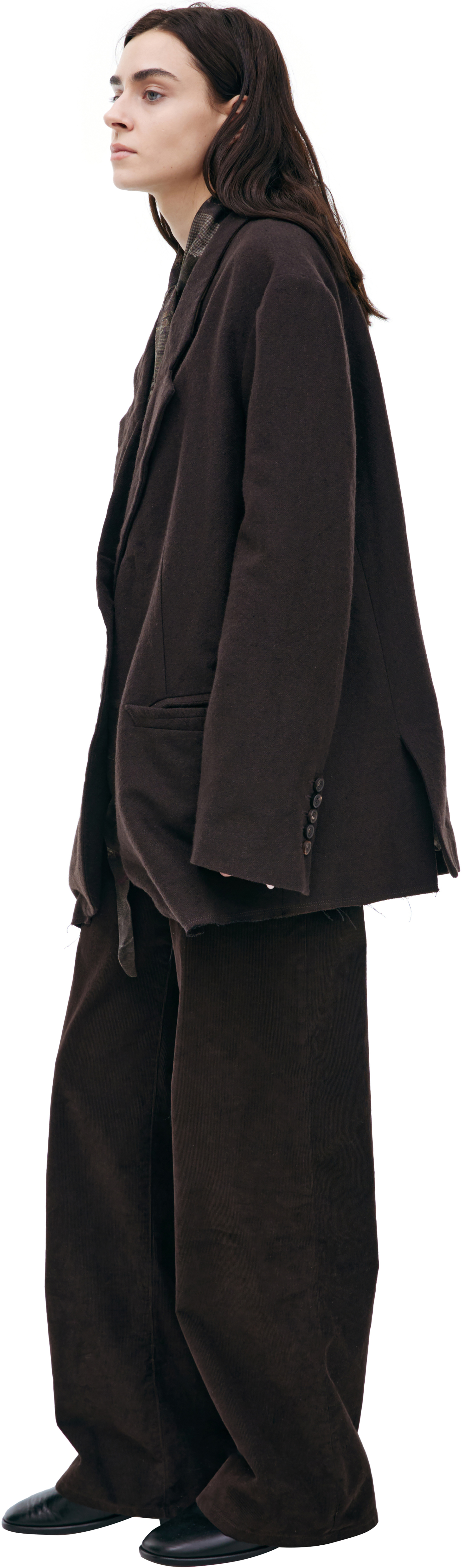 Ziggy Chen Коричневый пиджак на пуговицах