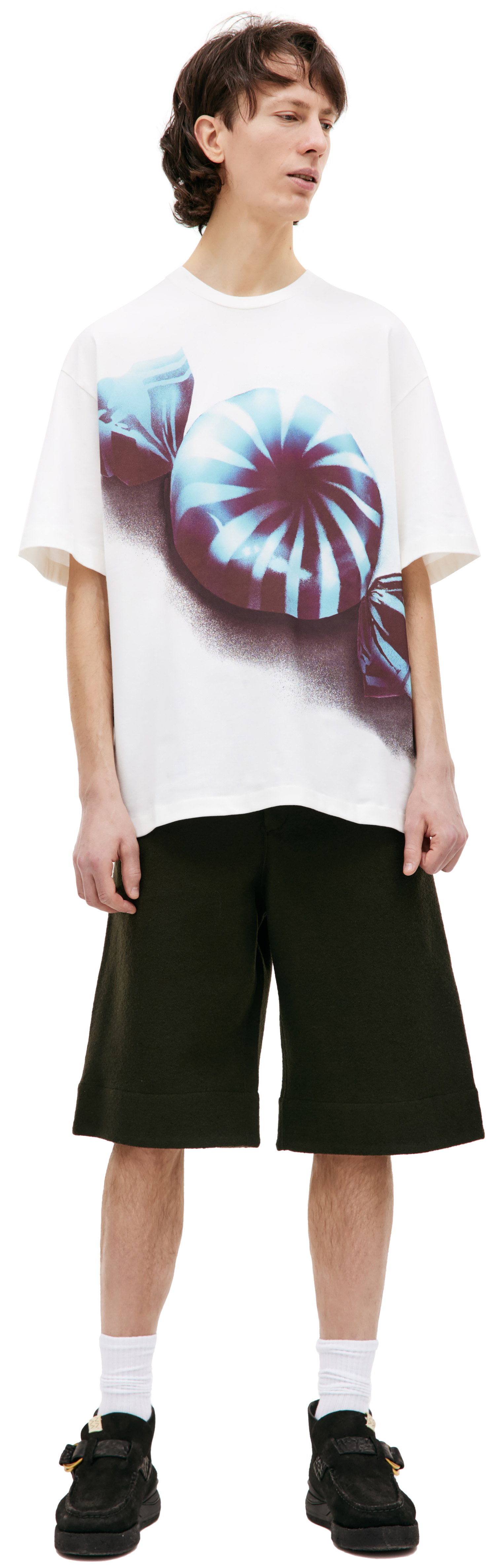 Jil Sander Оверсайз футболка с принтом